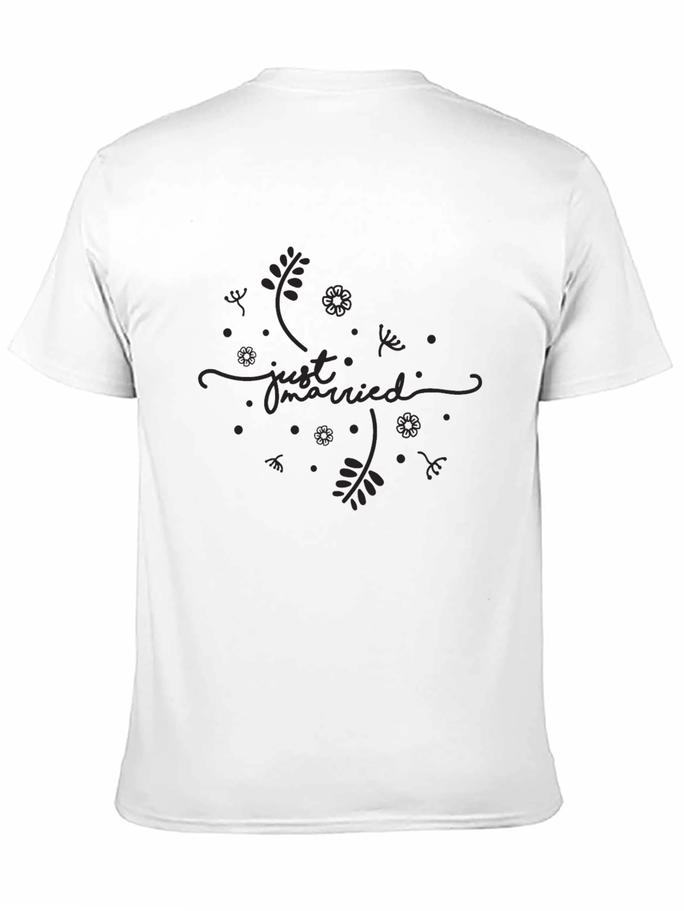 Just Married Graphic Tee - Black Casual Top