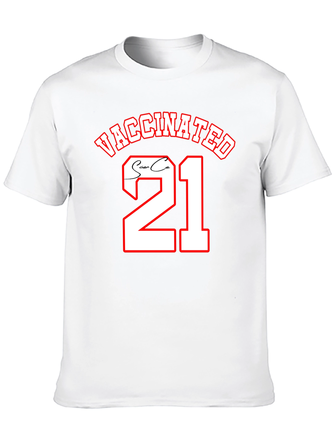 Vaccinated 21 Black T-Shirt