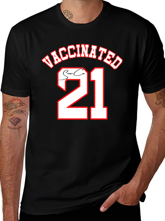 Vaccinated 21 Black T-Shirt