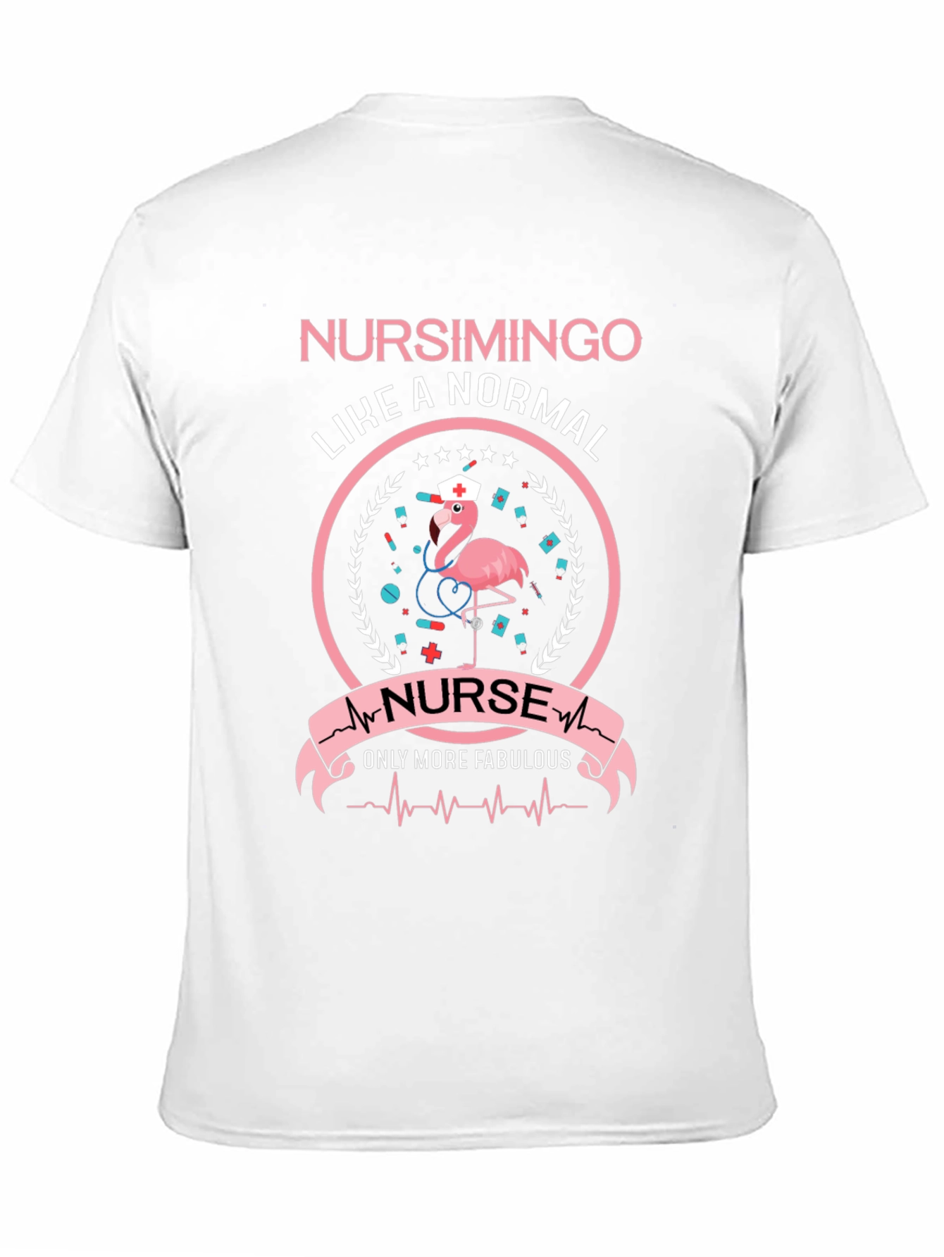Nursimingo Nurse T-Shirt - Flamingo Nursing Tee
