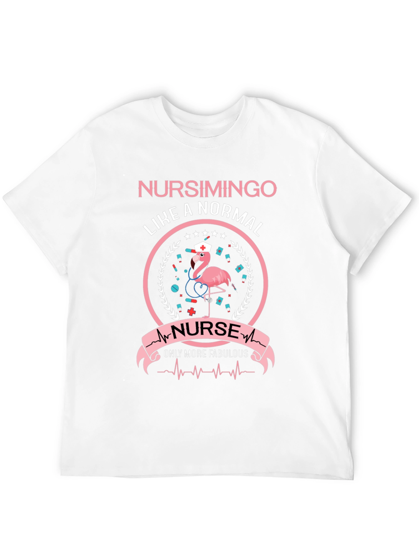Nursimingo Nurse T-Shirt - Flamingo Nursing Tee