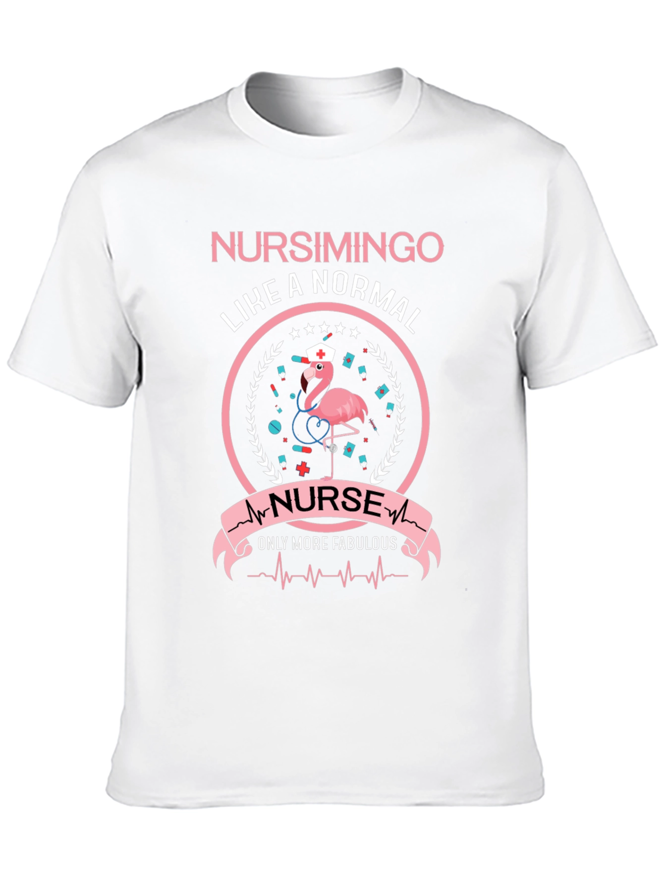 Nursimingo Nurse T-Shirt - Flamingo Nursing Tee