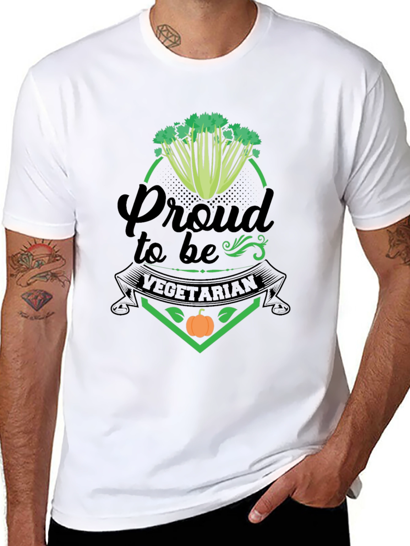 Proud Vegetarian Graphic T-Shirt