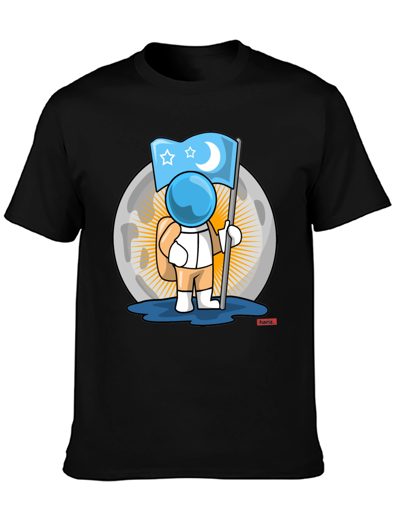 Astronaut Moon Landing Graphic Tee - Unique Design