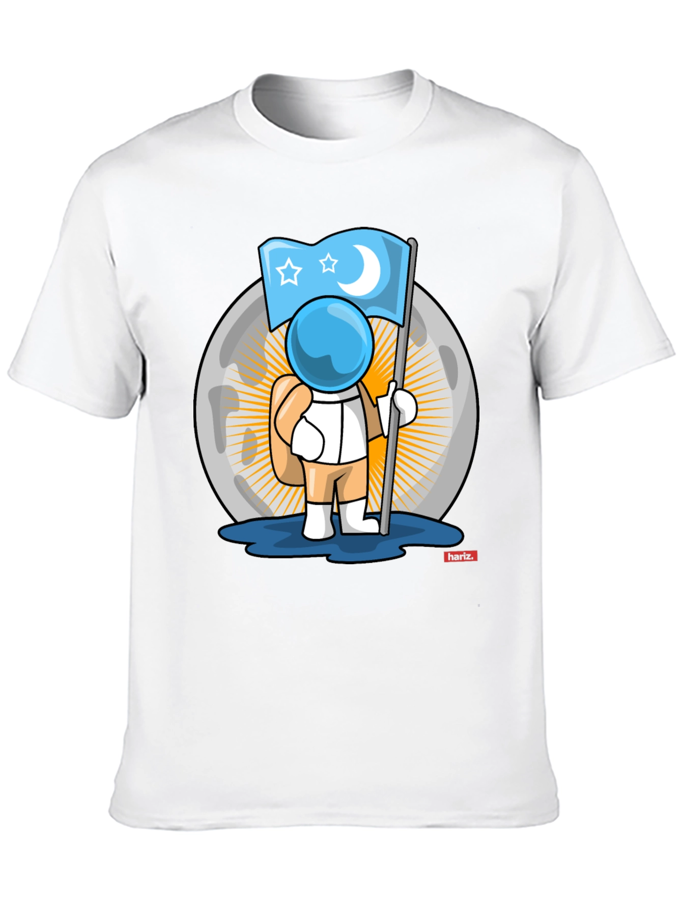 Astronaut Moon Landing Graphic Tee - Unique Design
