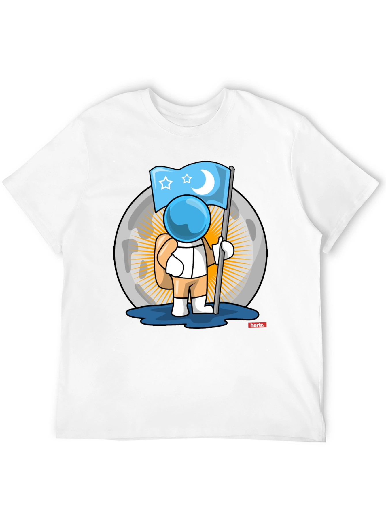 Astronaut Moon Landing Graphic Tee - Unique Design