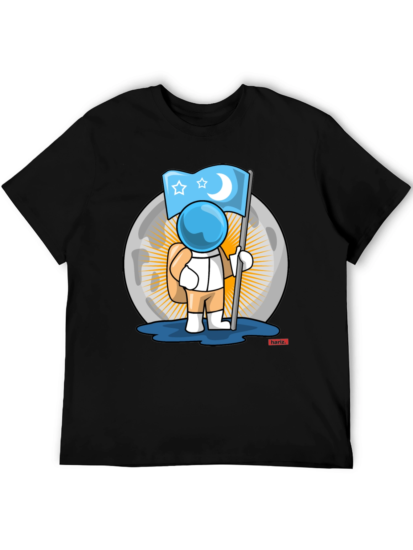 Astronaut Moon Landing Graphic Tee - Unique Design
