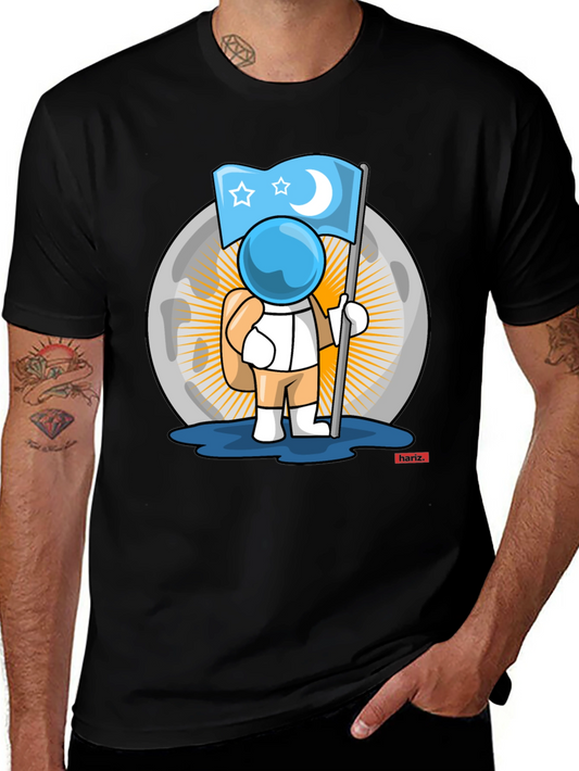 Astronaut Moon Landing Graphic Tee - Unique Design