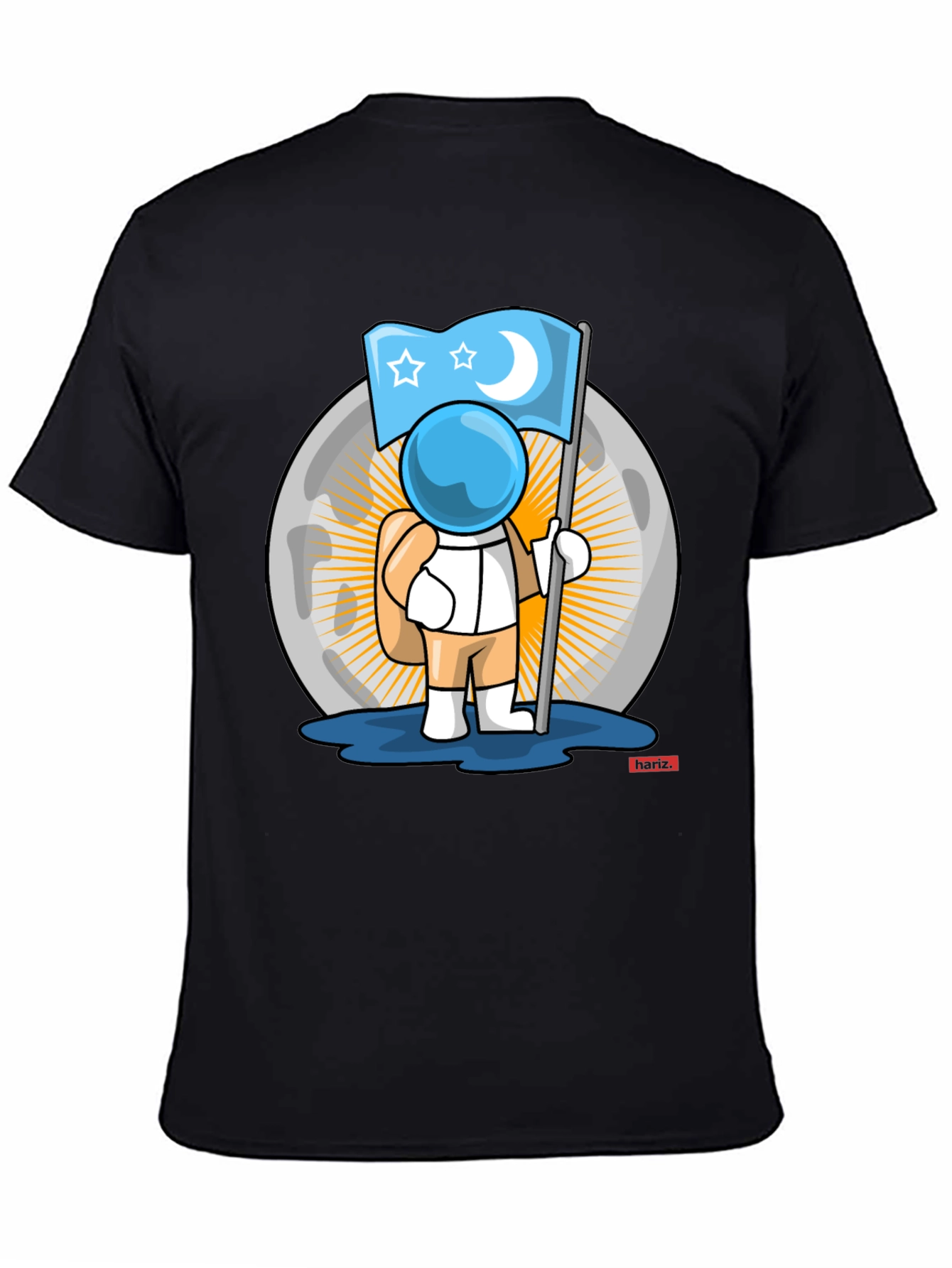 Astronaut Moon Landing Graphic Tee - Unique Design