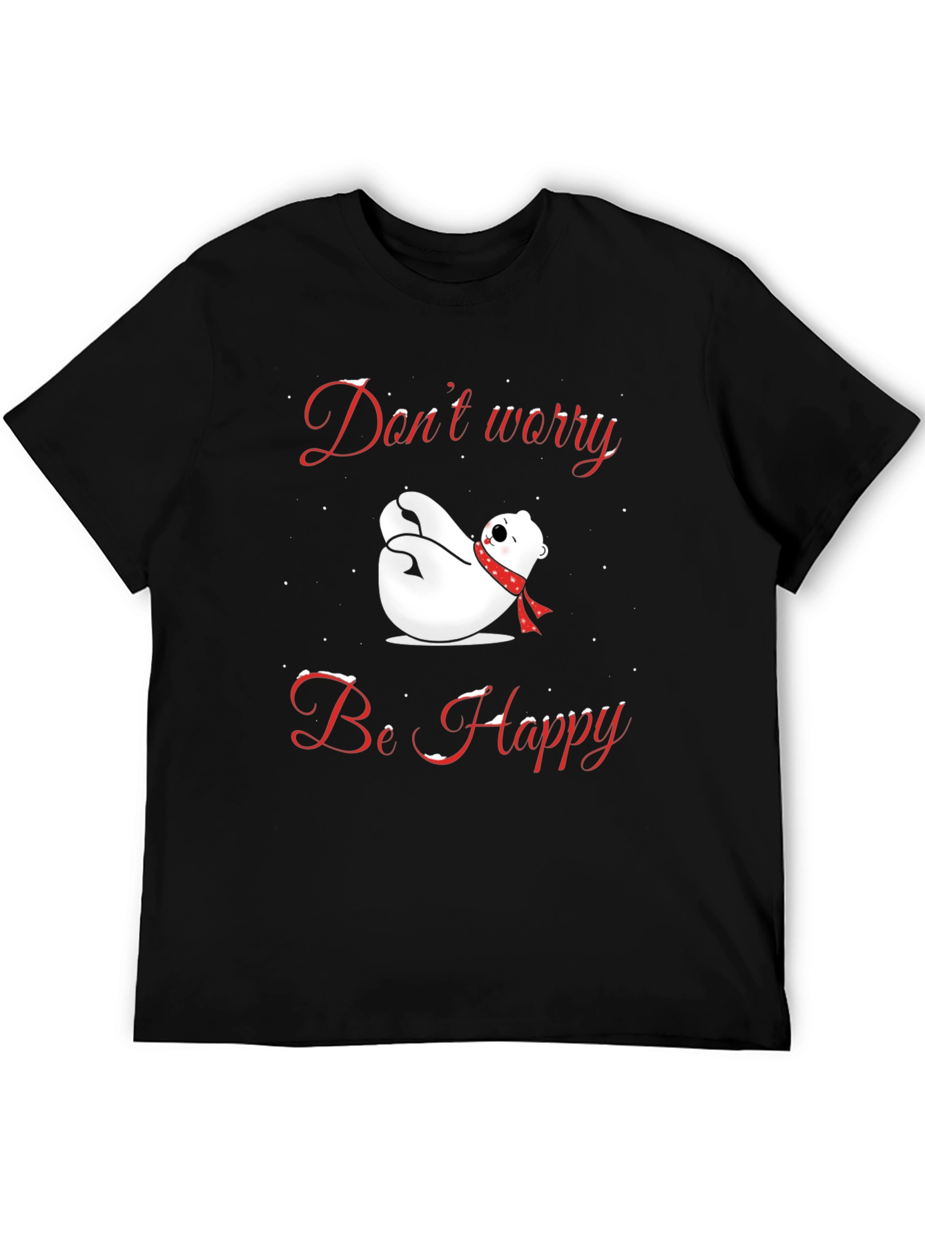 Dont Worry Be Happy Polar Bear T-Shirt