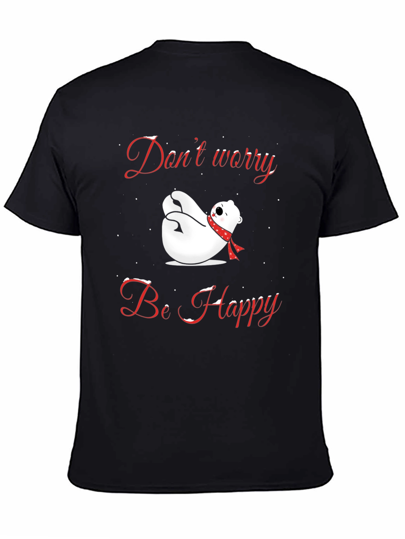 Dont Worry Be Happy Polar Bear T-Shirt
