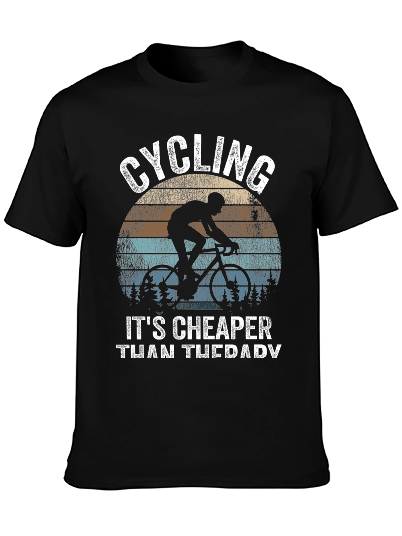 Cycling Cheaper Than Therapy Graphic T-Shirt