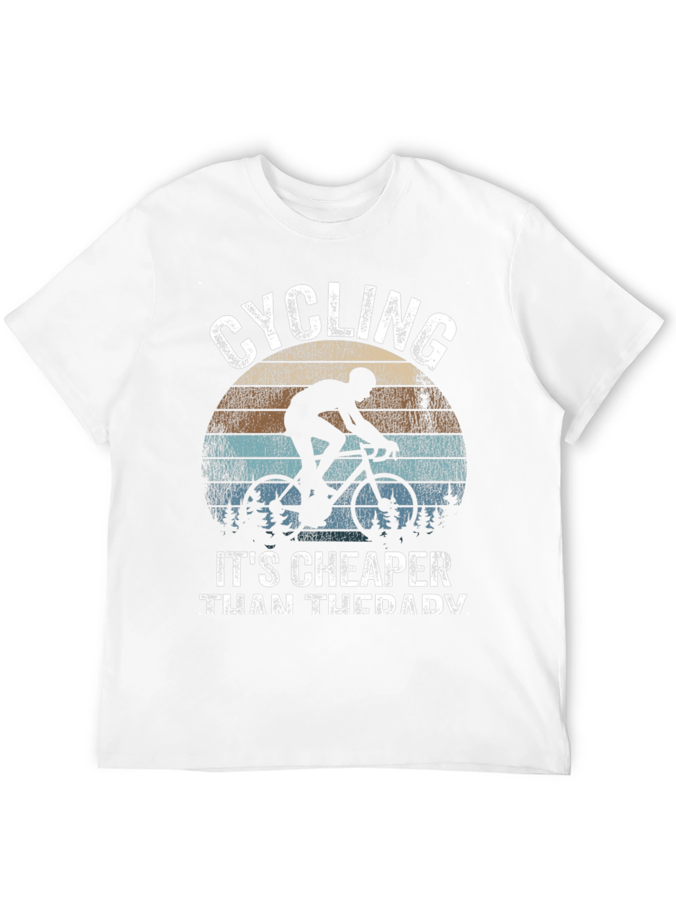 Cycling Cheaper Than Therapy Graphic T-Shirt