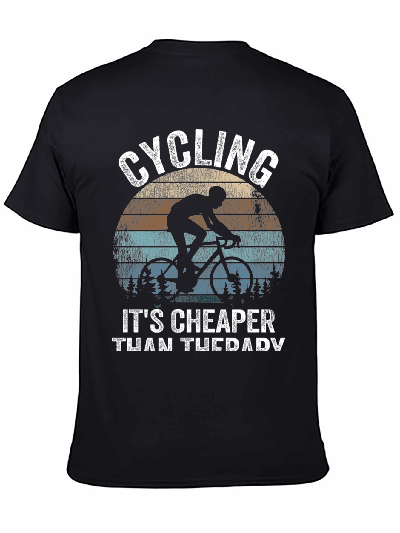 Cycling Cheaper Than Therapy Graphic T-Shirt
