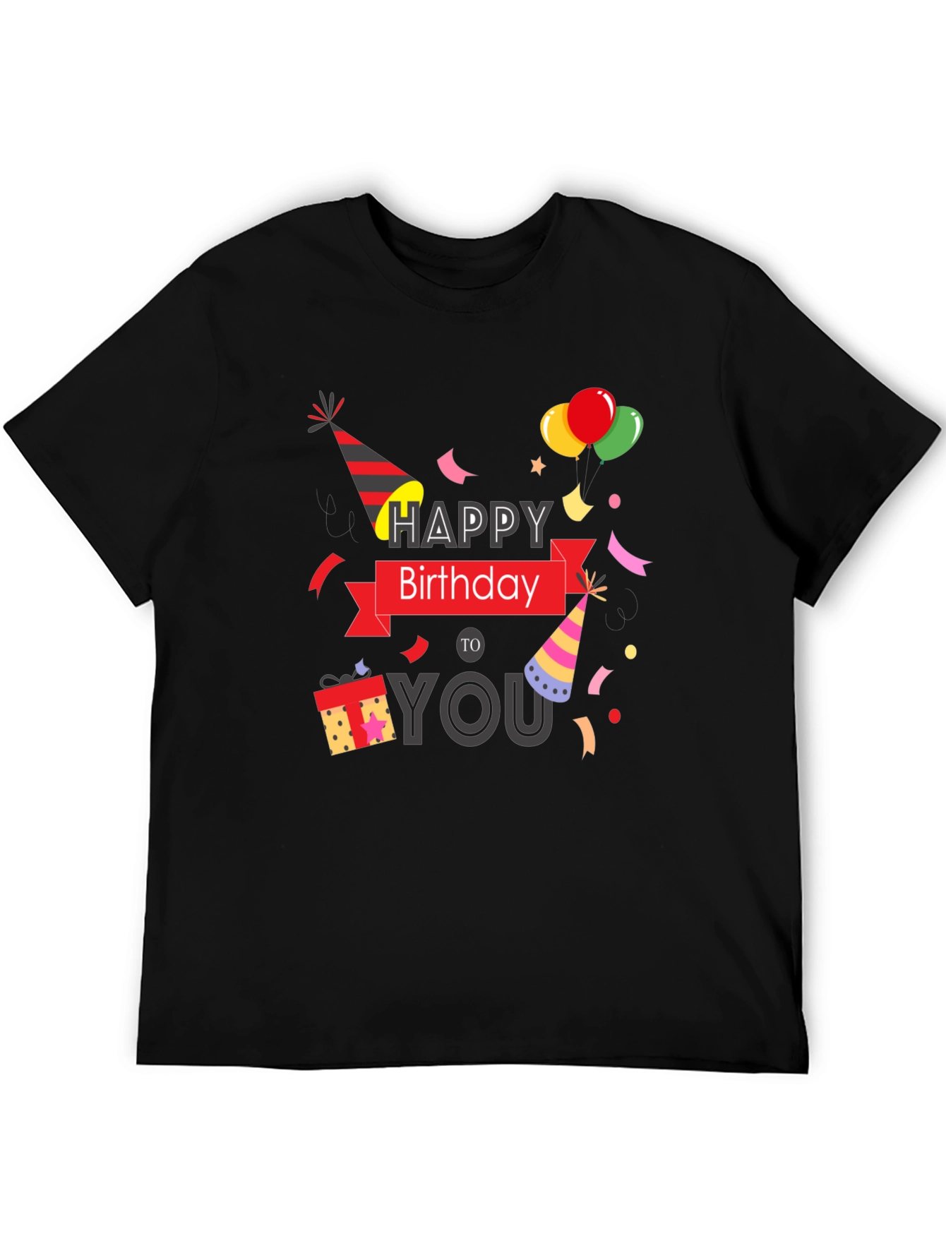 Happy Birthday Graphic Print T-Shirt