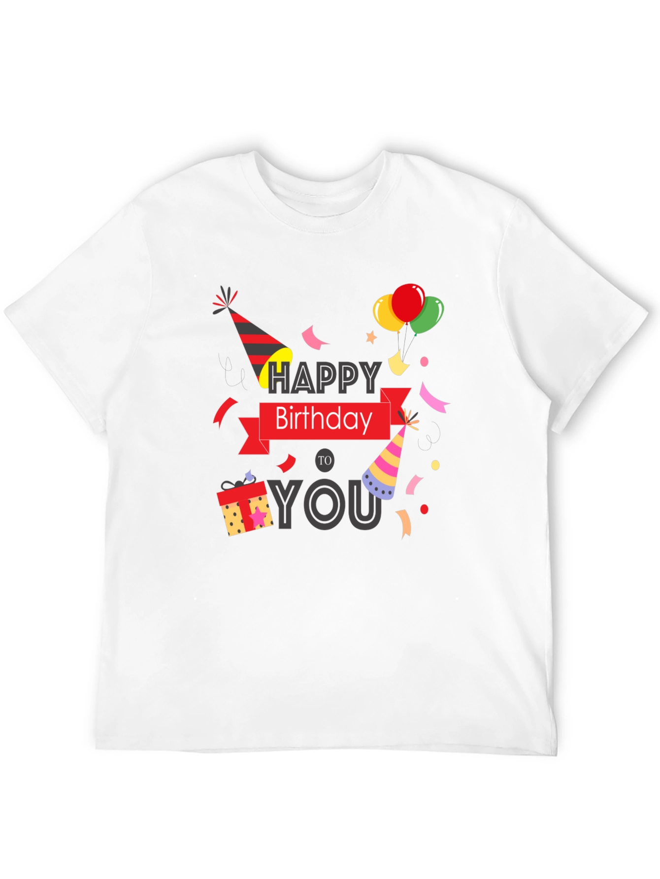 Happy Birthday Graphic Print T-Shirt