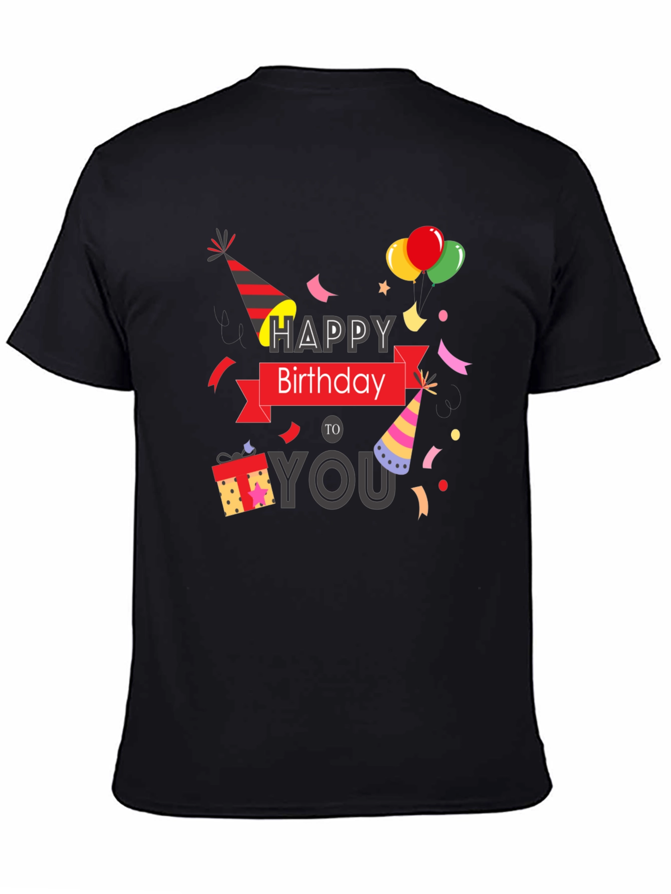 Happy Birthday Graphic Print T-Shirt