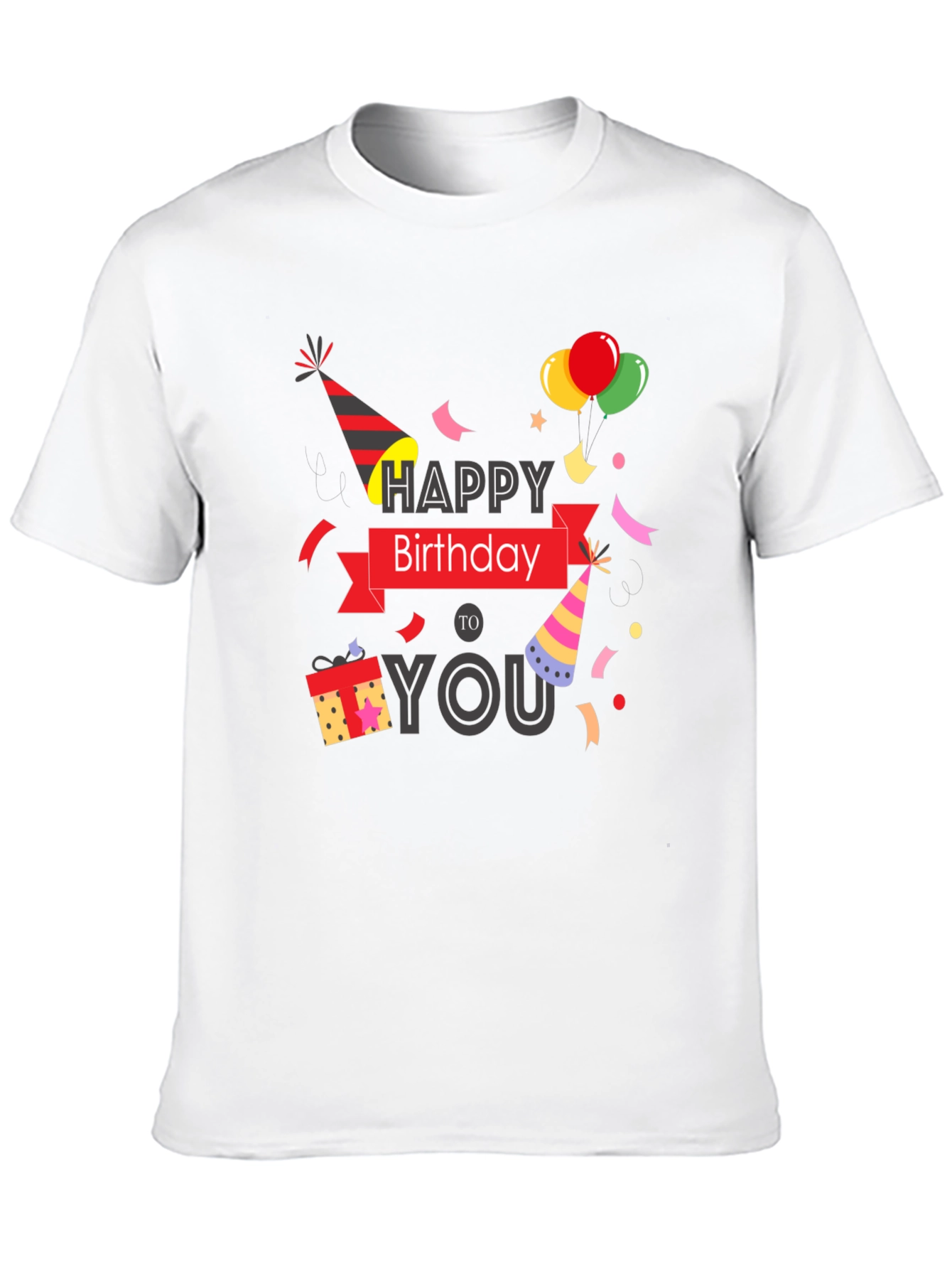 Happy Birthday Graphic Print T-Shirt