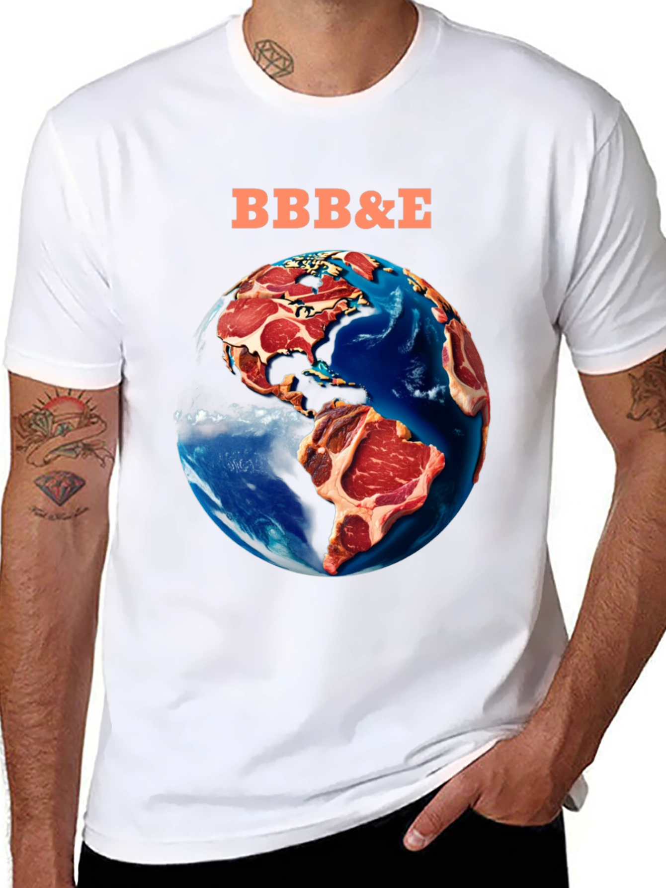 BBB&E Meat Earth Graphic T-Shirt