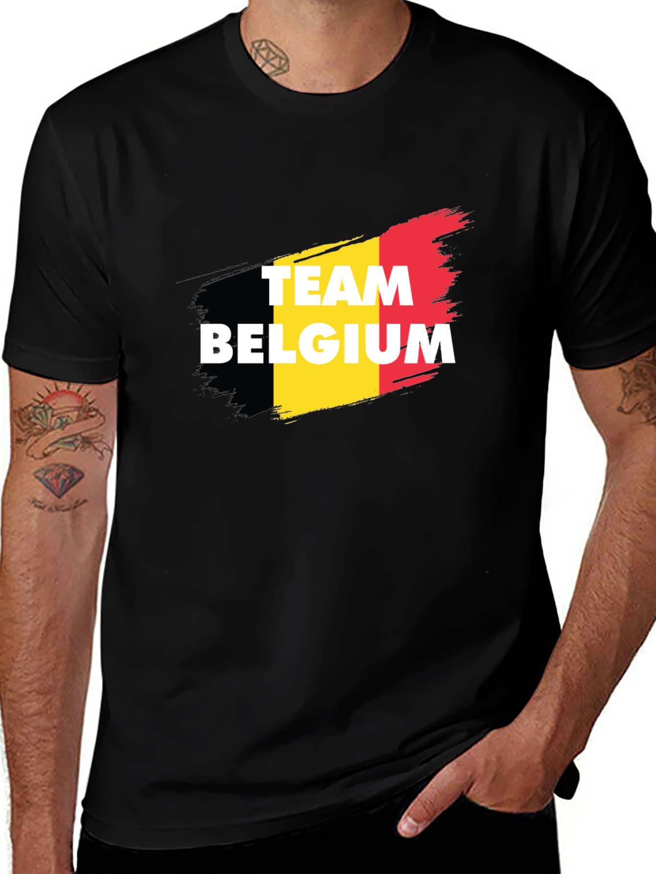 Team Belgium T-Shirt - Black Tee