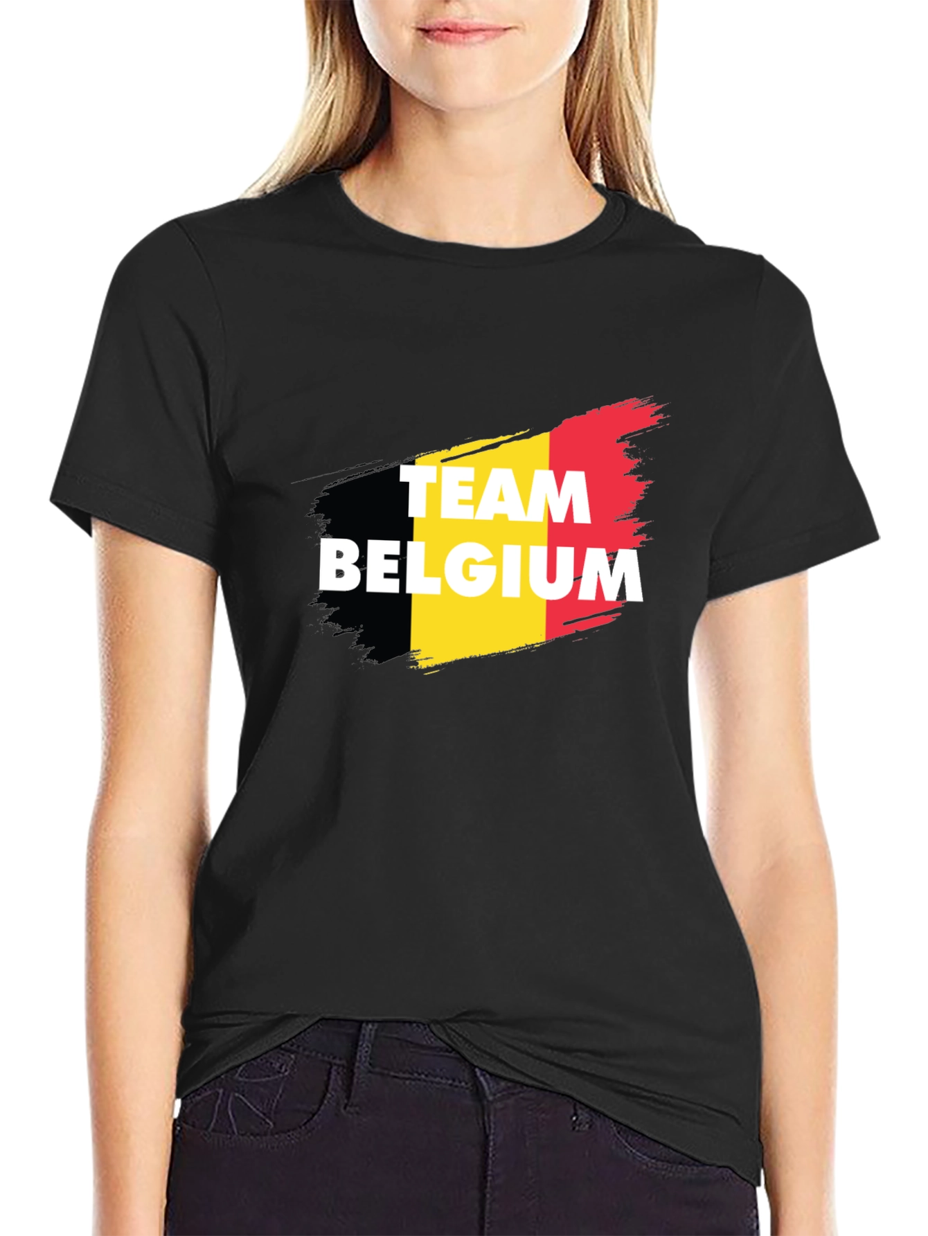 Team Belgium T-Shirt - Black Tee