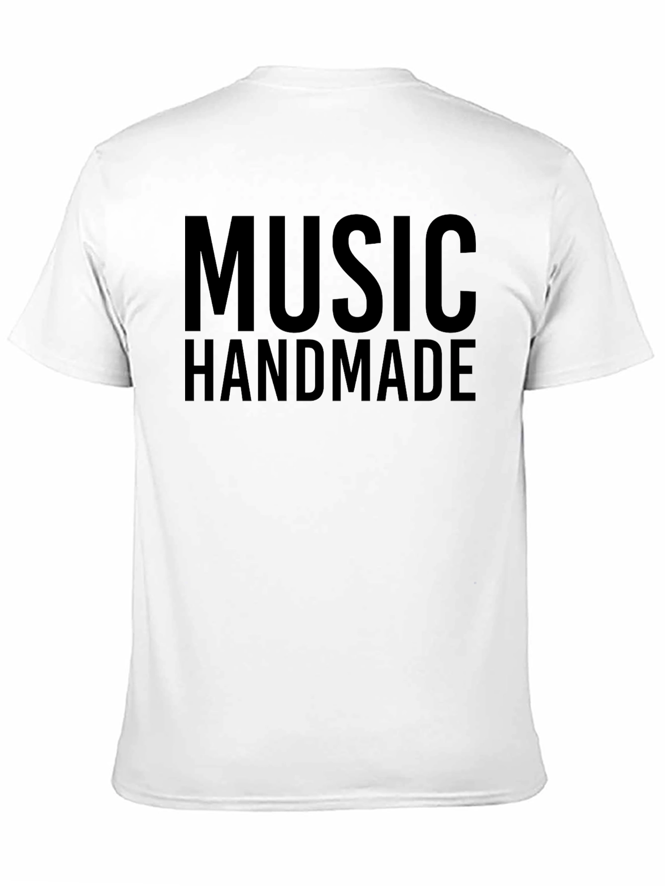 Music Handmade Graphic T-Shirt - Black Crew Neck Tee