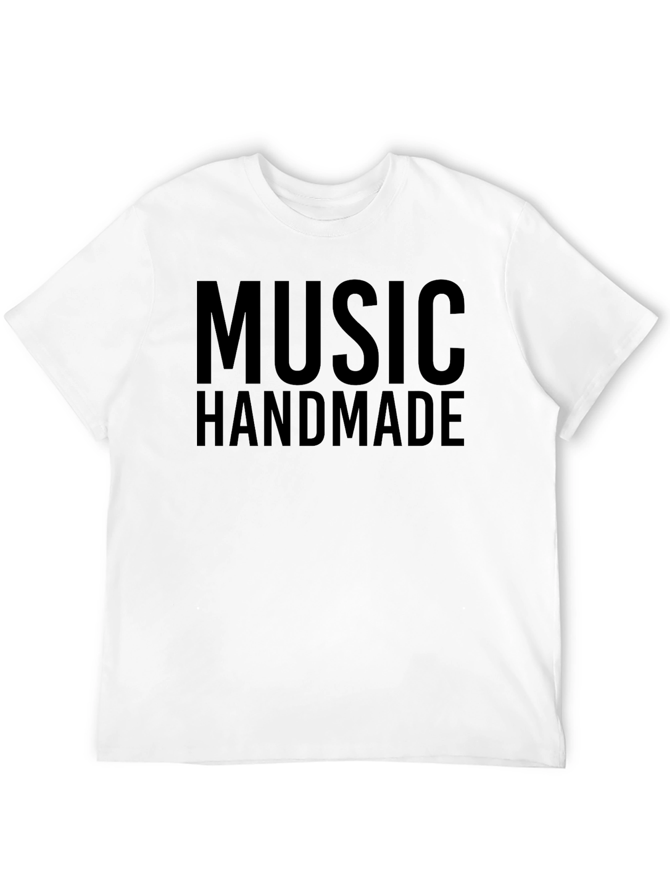 Music Handmade Graphic T-Shirt - Black Crew Neck Tee