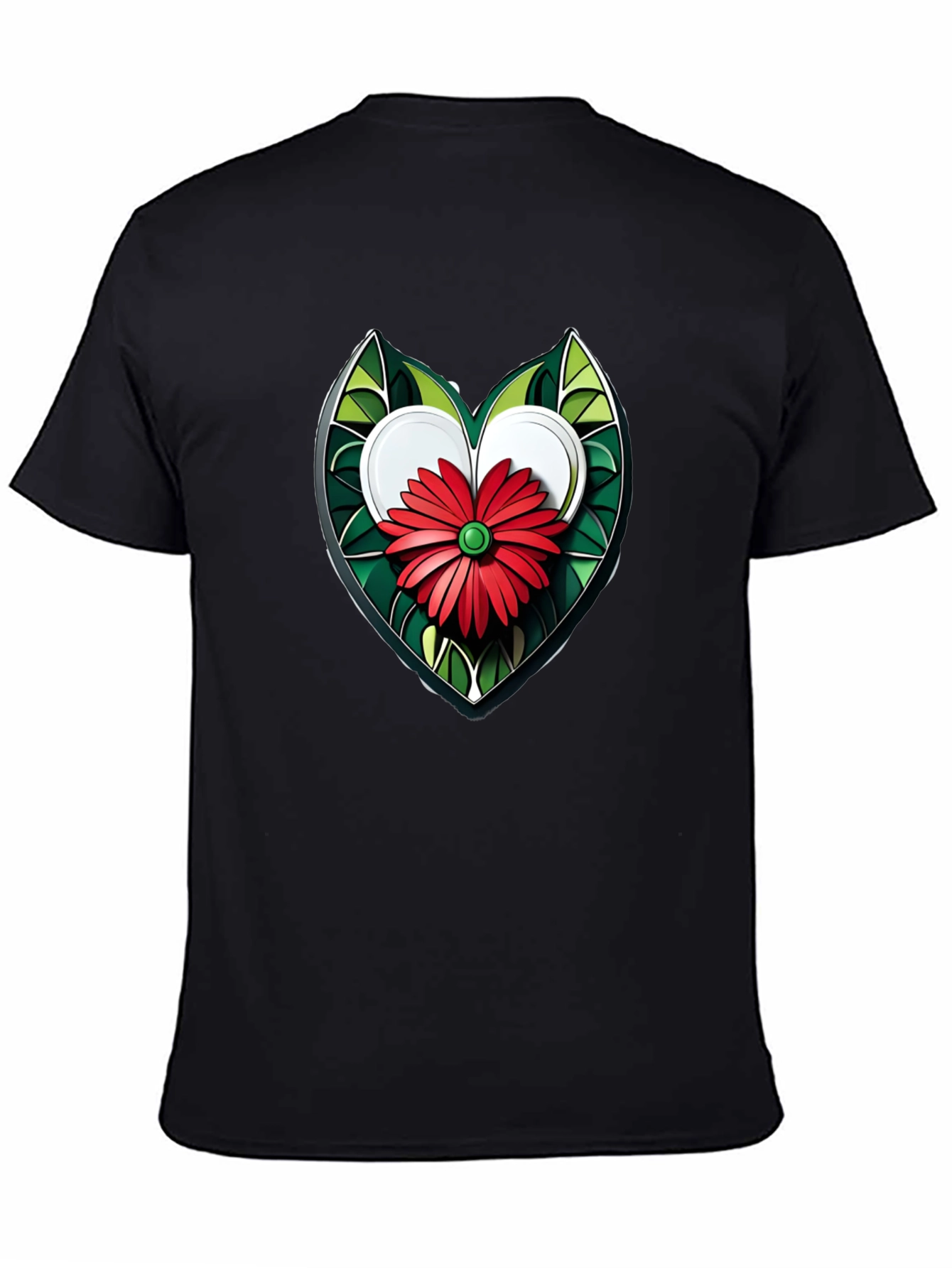 Floral Heart Graphic Tee - Stylish Unisex T-Shirt