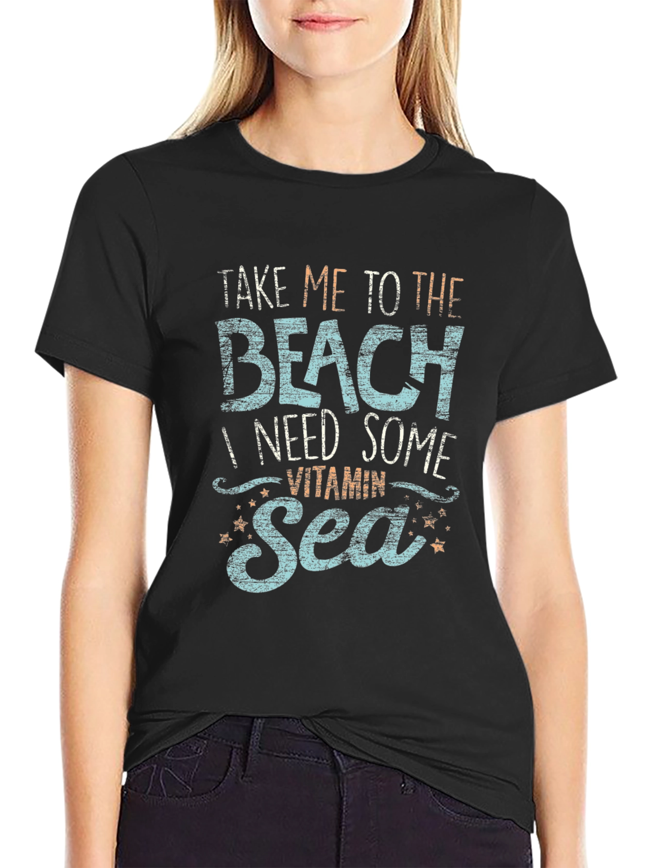 Beach Vitamin Sea Graphic Tee - Black