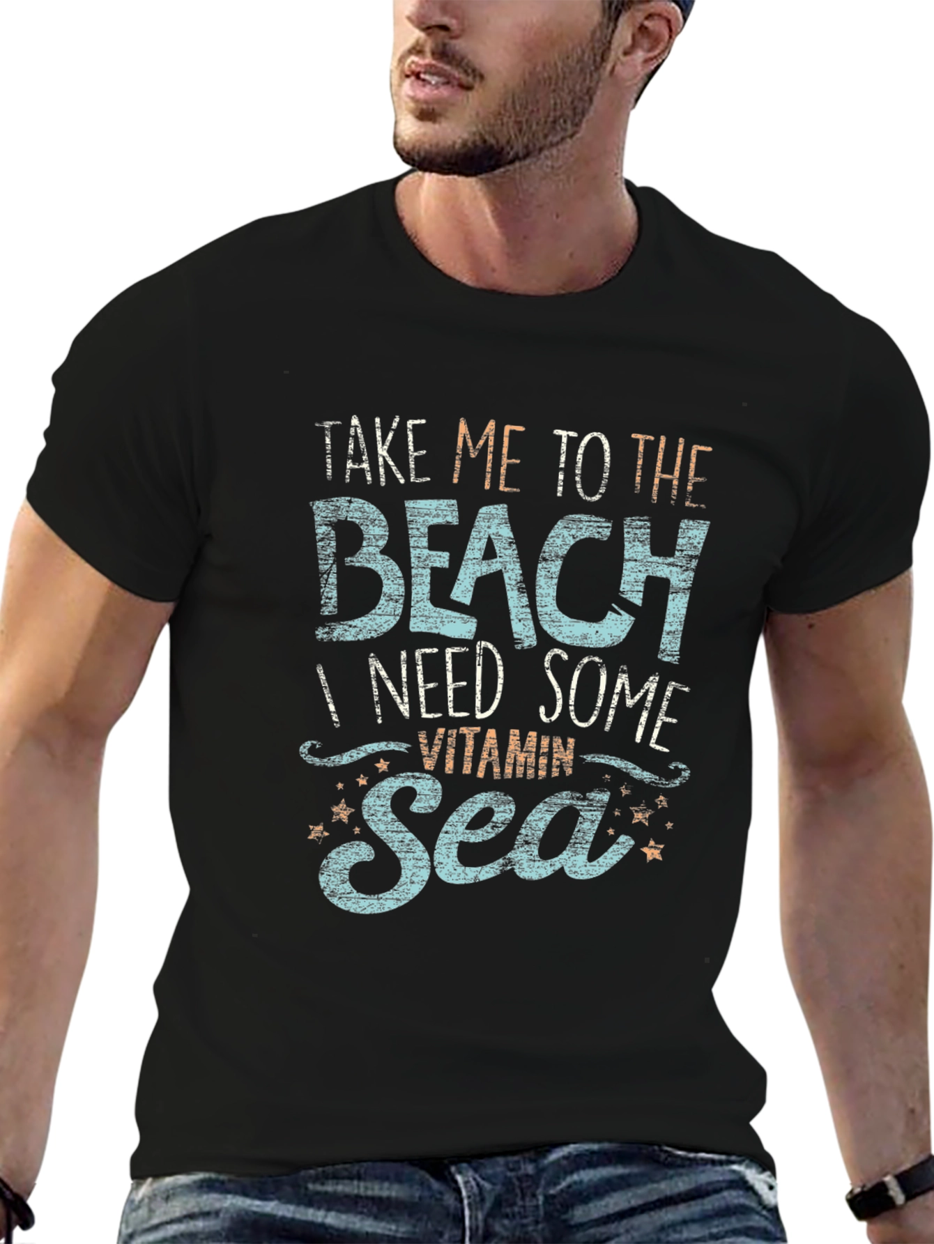 Beach Vitamin Sea Graphic Tee - Black