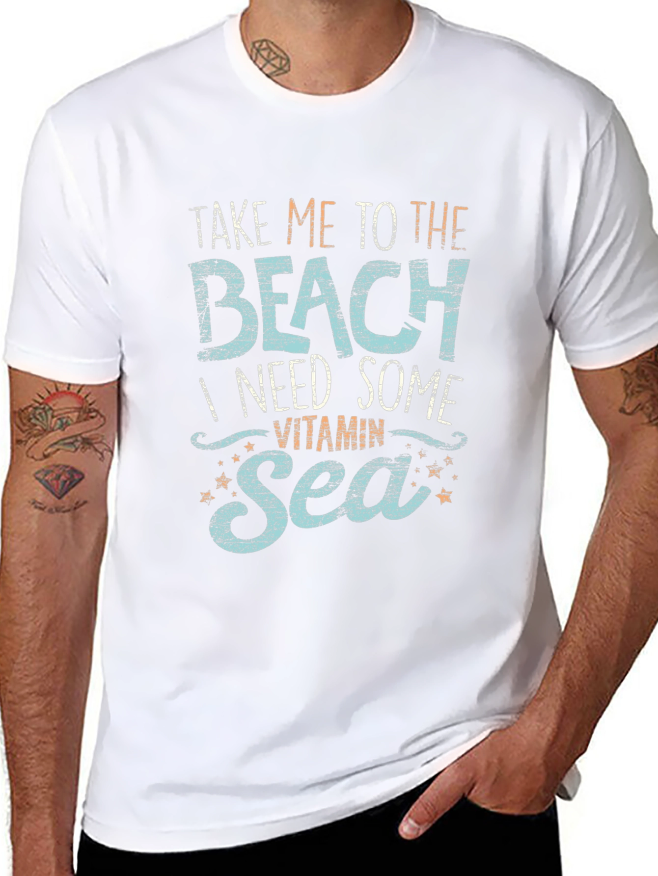 Beach Vitamin Sea Graphic Tee - Black