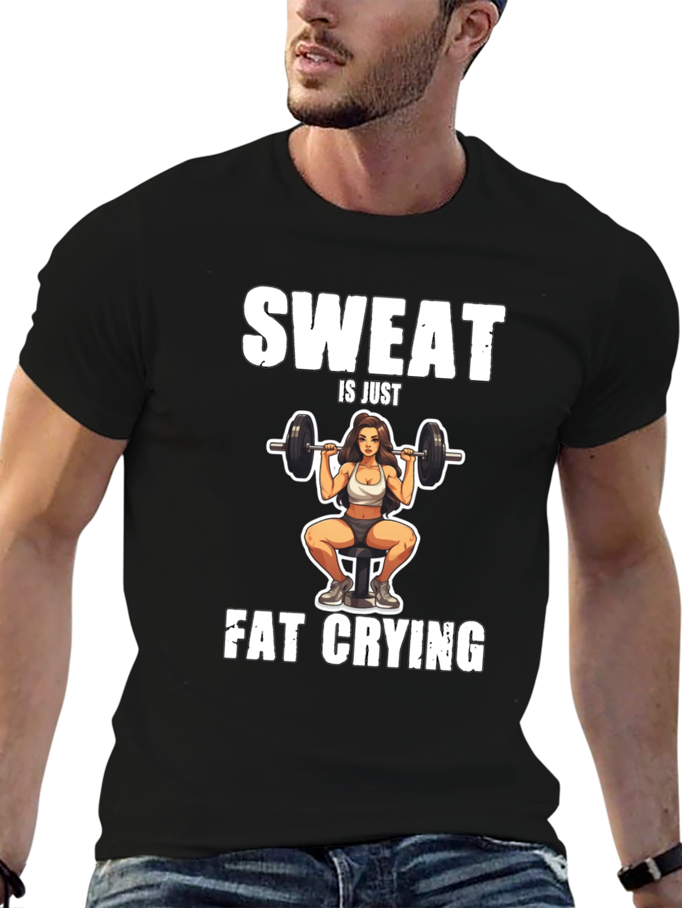 Sweat is Just Fat Crying Graphic Tee