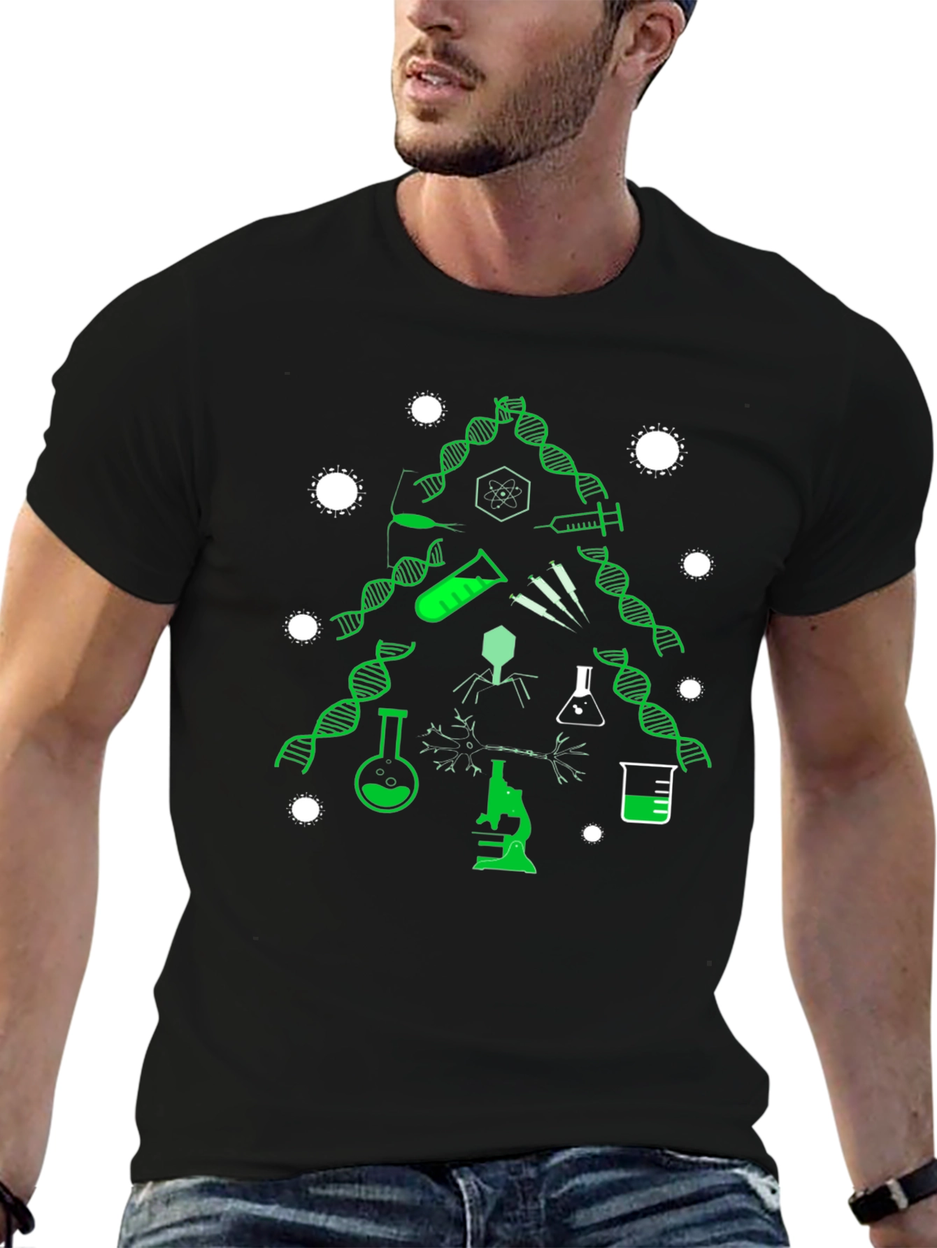 Science Christmas Tree Graphic Tee