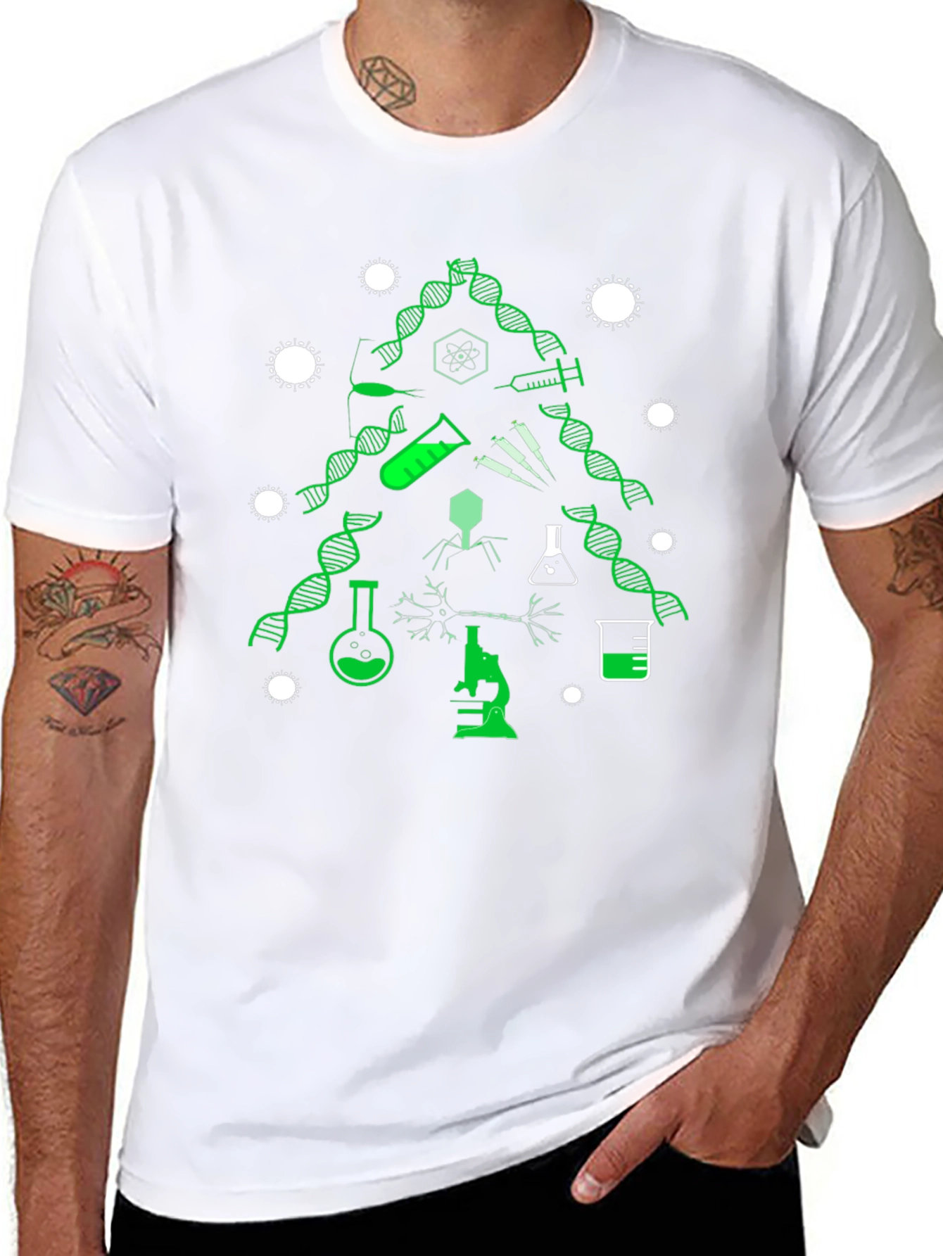 Science Christmas Tree Graphic Tee