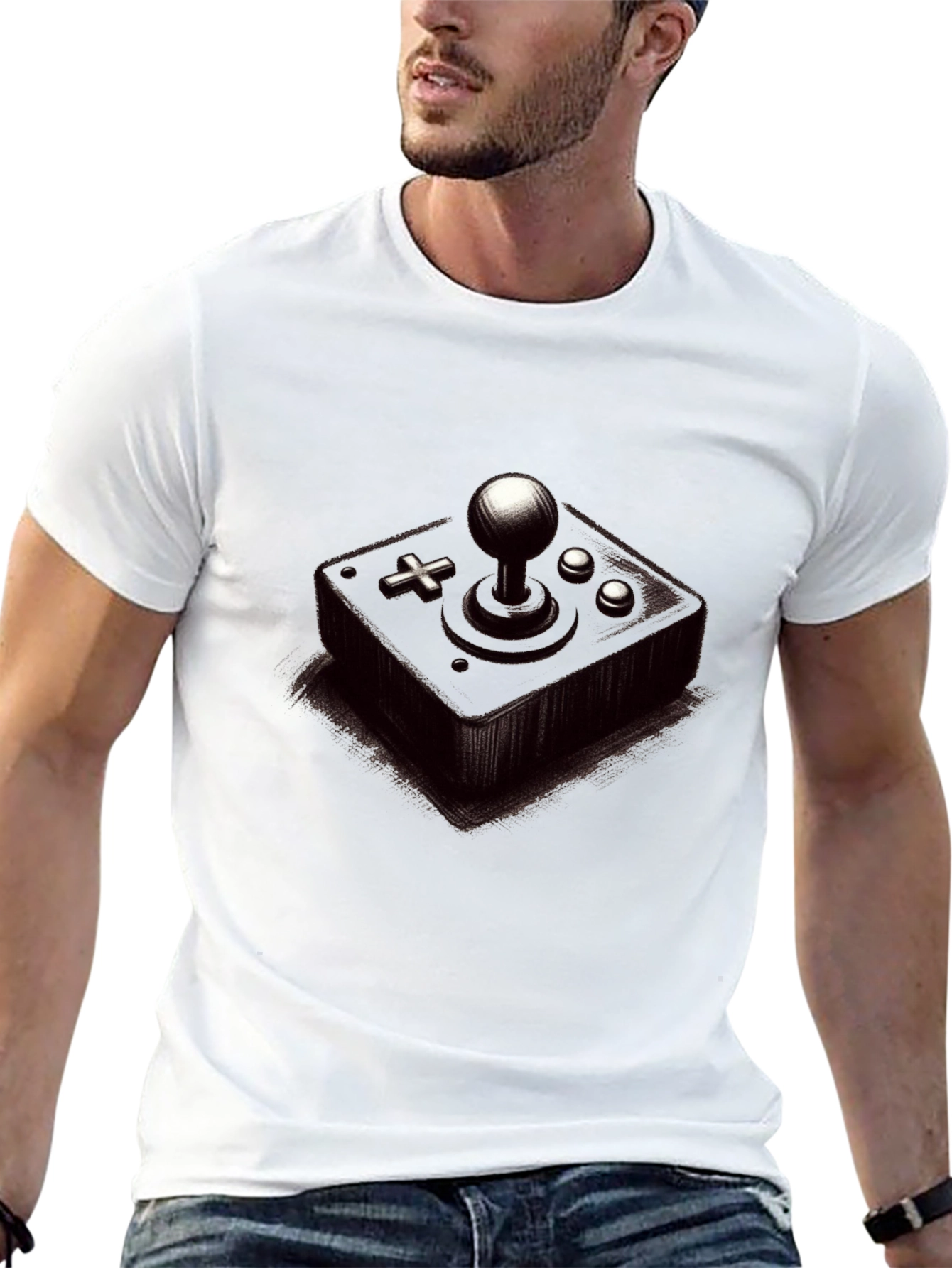 Retro Gamer T-Shirt - Classic Joystick Design