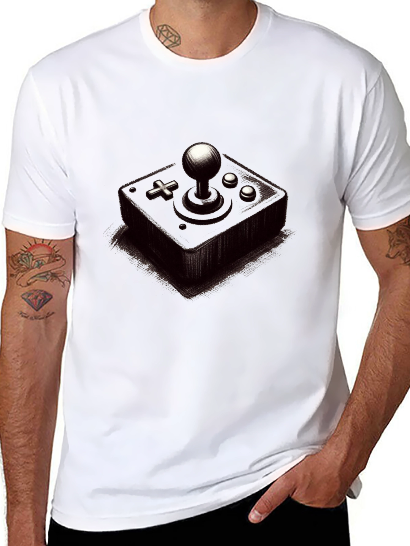 Retro Gamer T-Shirt - Classic Joystick Design
