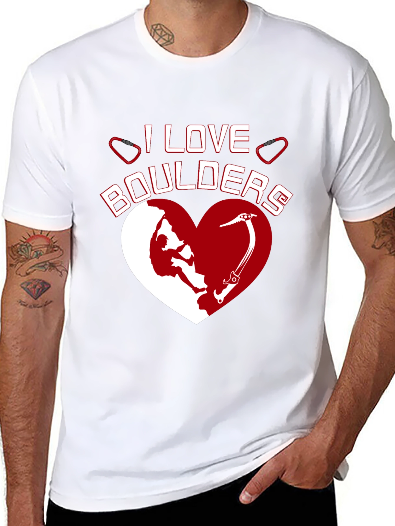 I Love Boulders Graphic T-Shirt Climbing