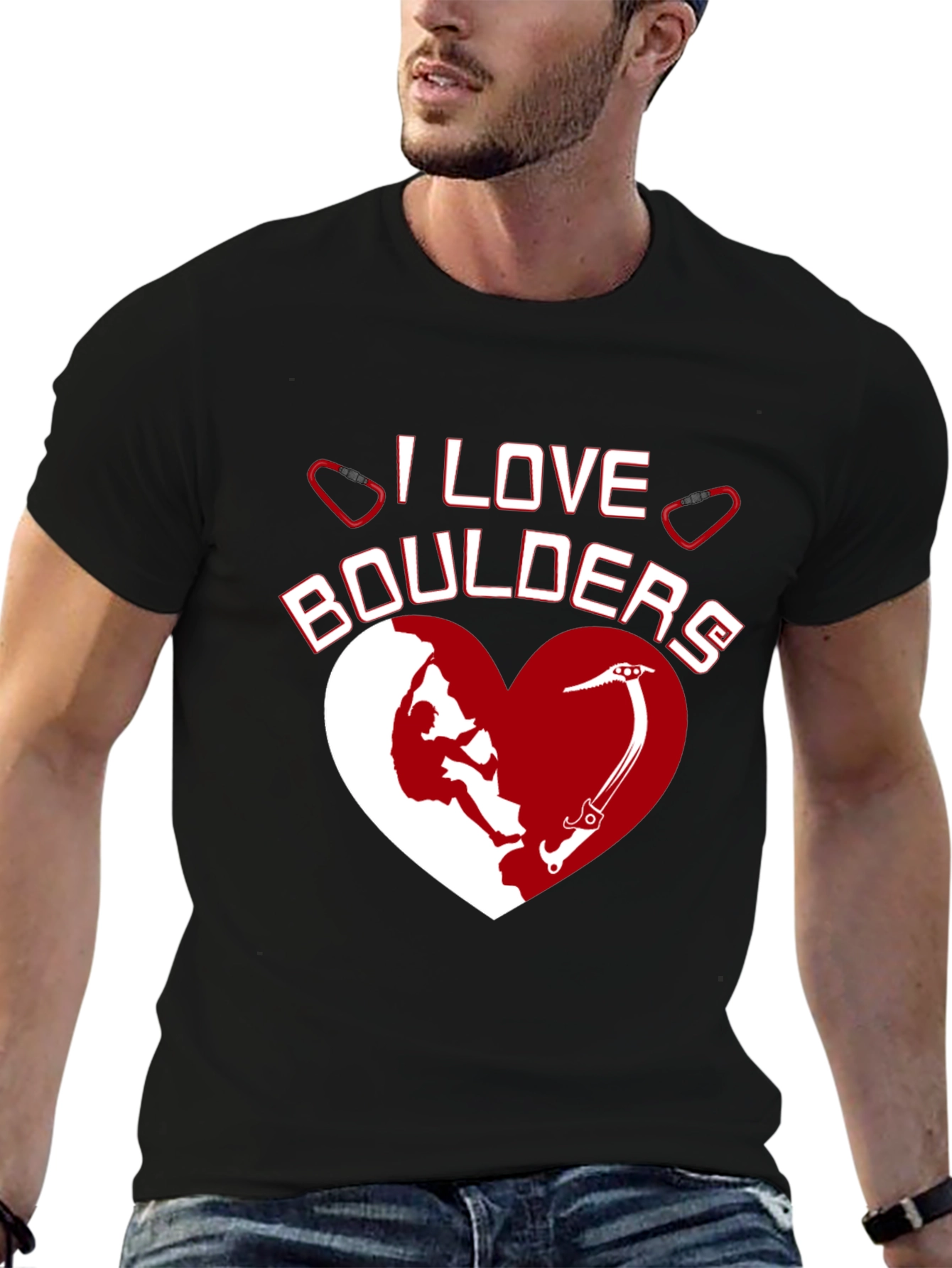 I Love Boulders Graphic T-Shirt Climbing
