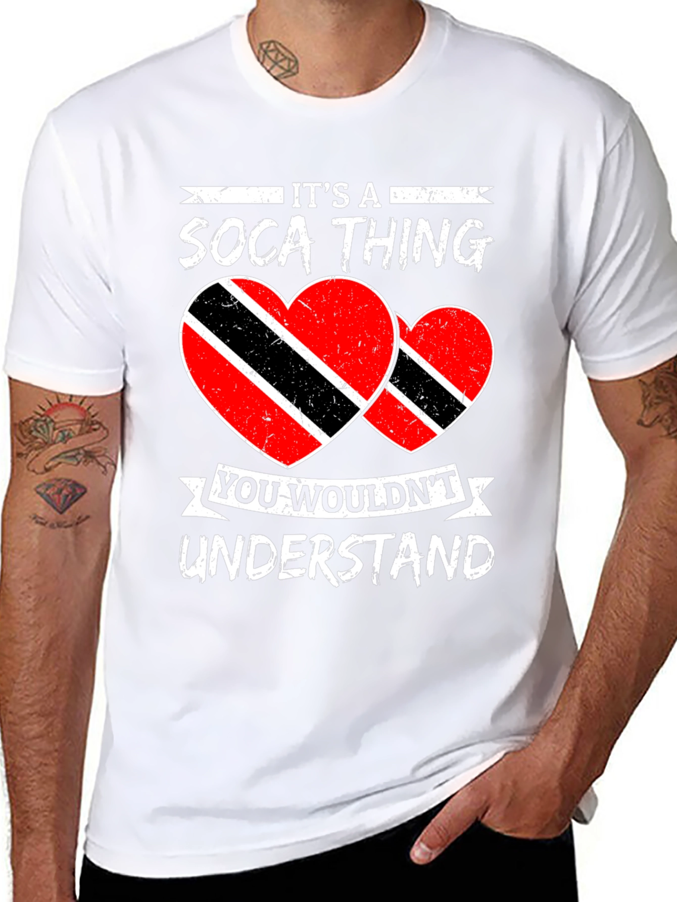 Soca Thing T-Shirt - Trinidad Flag Heart Design