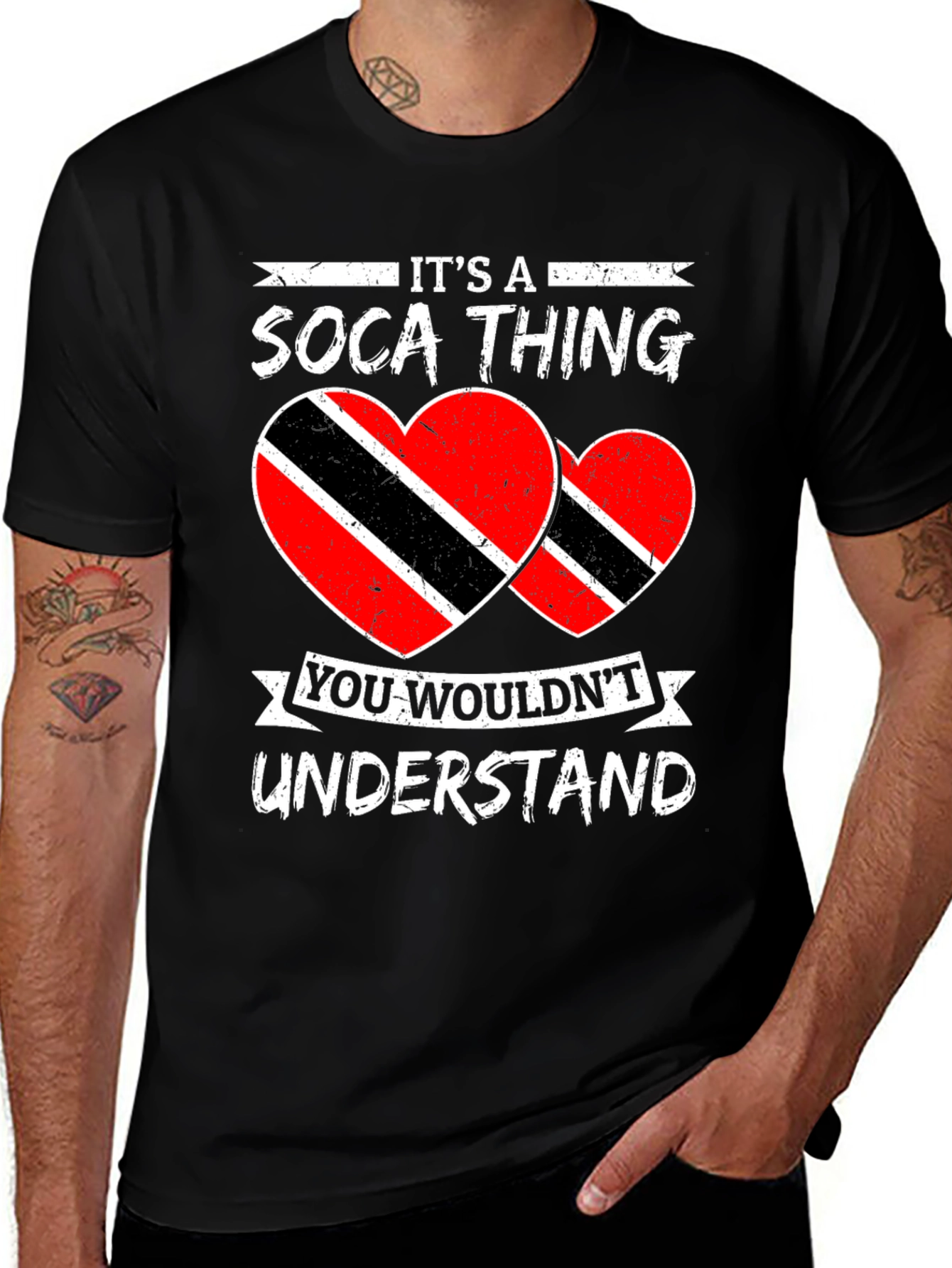 Soca Thing T-Shirt - Trinidad Flag Heart Design