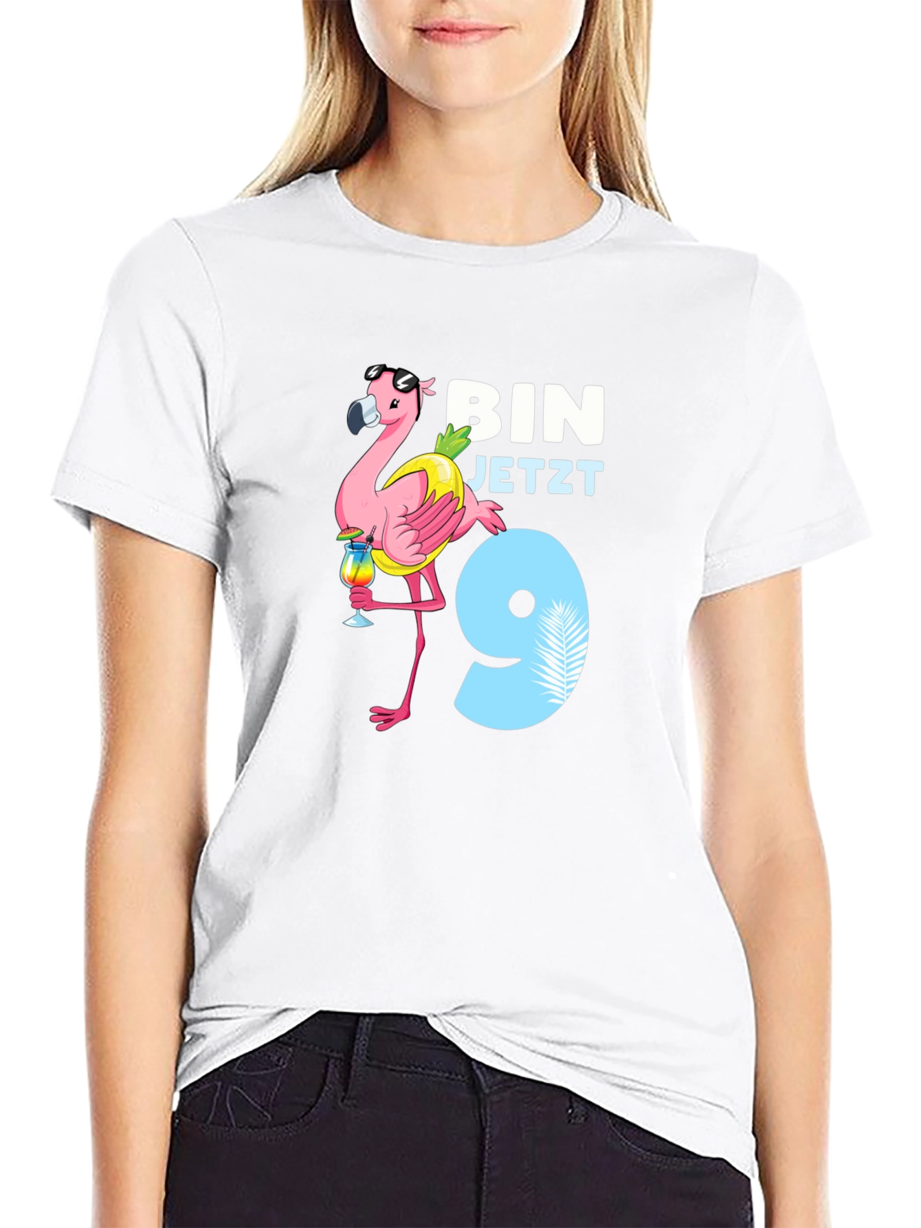 Flamingo Birthday Boy T-Shirt - Im 9!