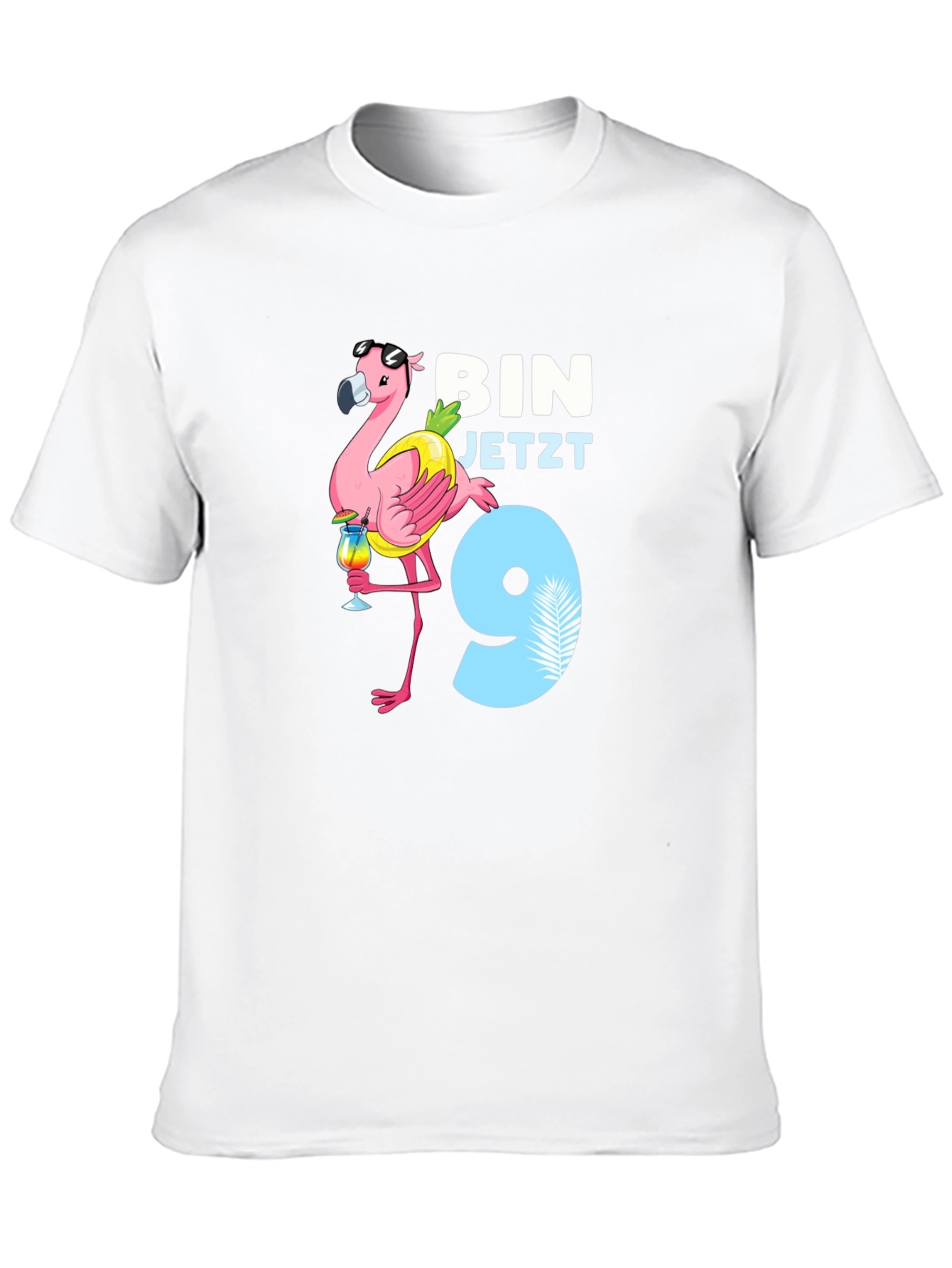 Flamingo Birthday Boy T-Shirt - Im 9!