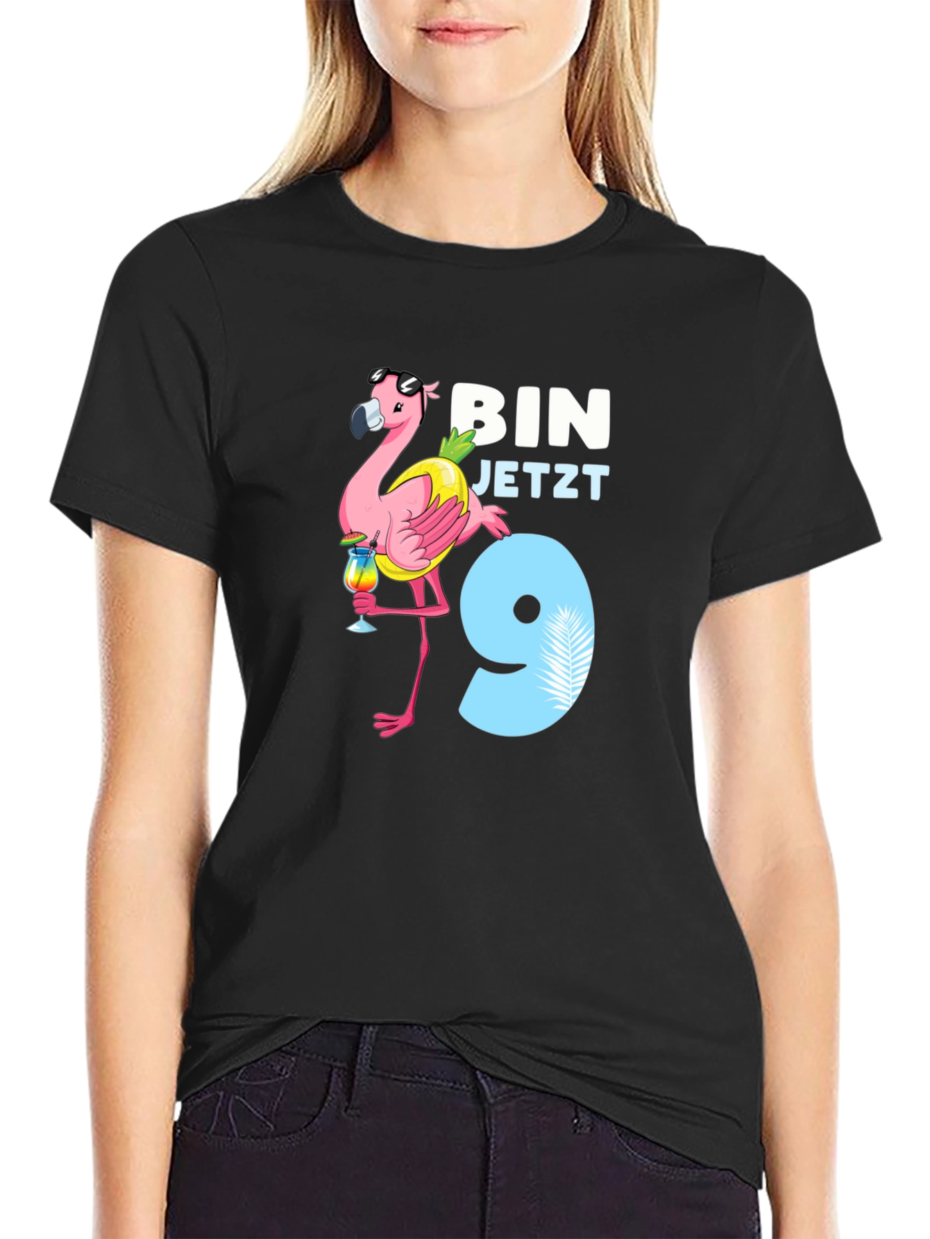 Flamingo Birthday Boy T-Shirt - Im 9!