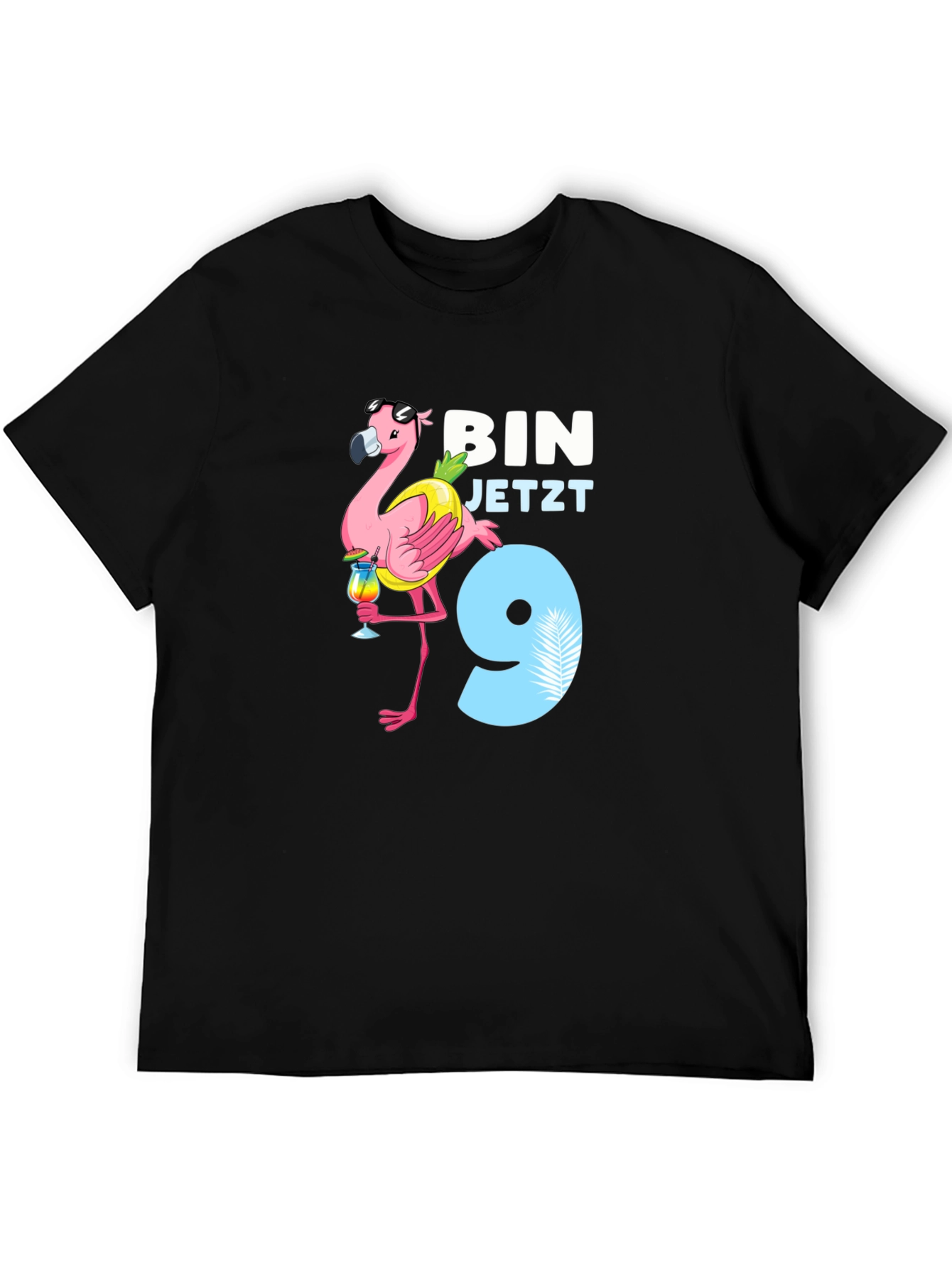 Flamingo Birthday Boy T-Shirt - Im 9!