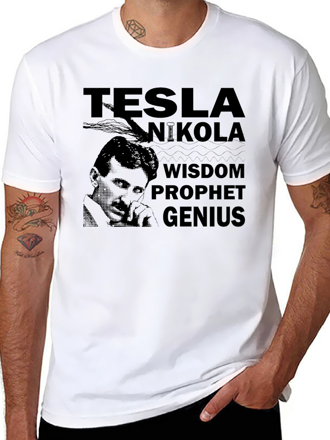 Tesla Nikola Wisdom Prophet Genius T-Shirt