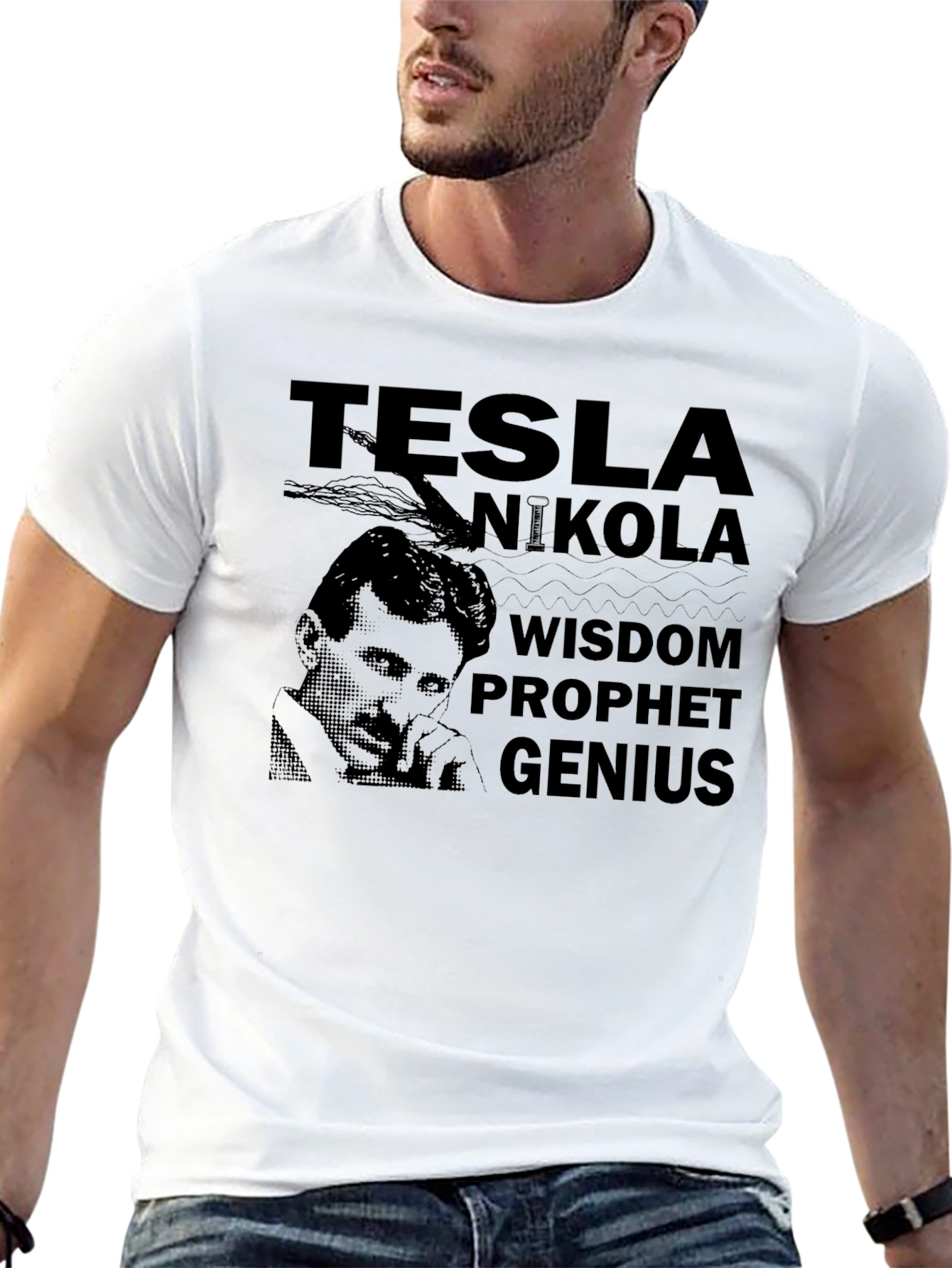 Tesla Nikola Wisdom Prophet Genius T-Shirt