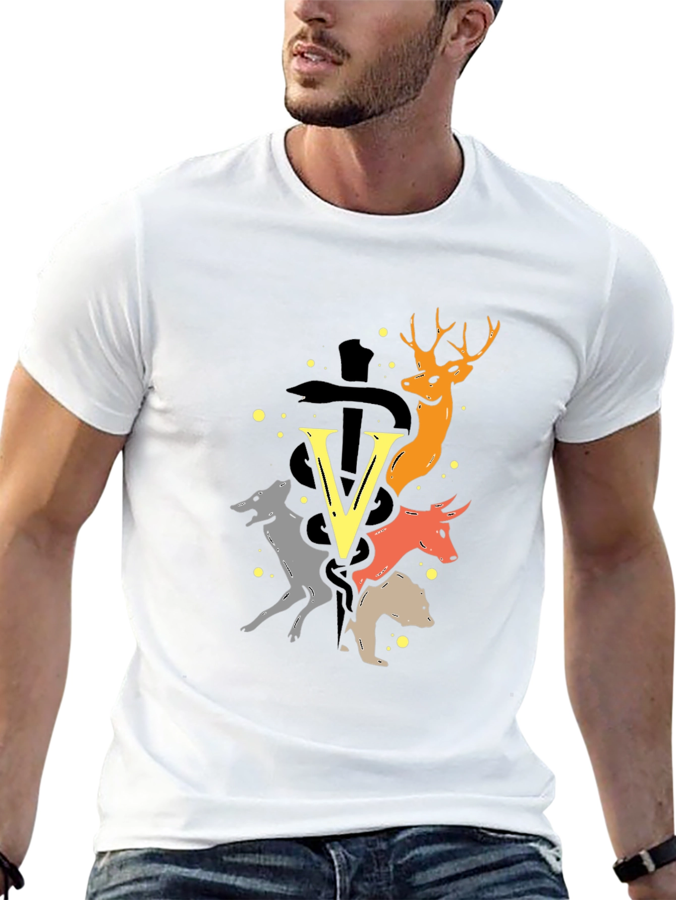 Animal Graphic Tee - Unique Design Soft Fabric