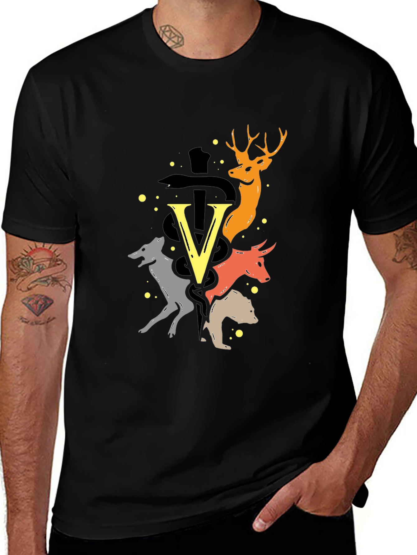 Animal Graphic Tee - Unique Design Soft Fabric