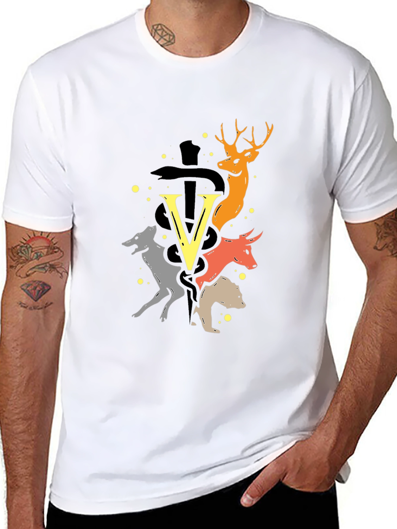 Animal Graphic Tee - Unique Design Soft Fabric