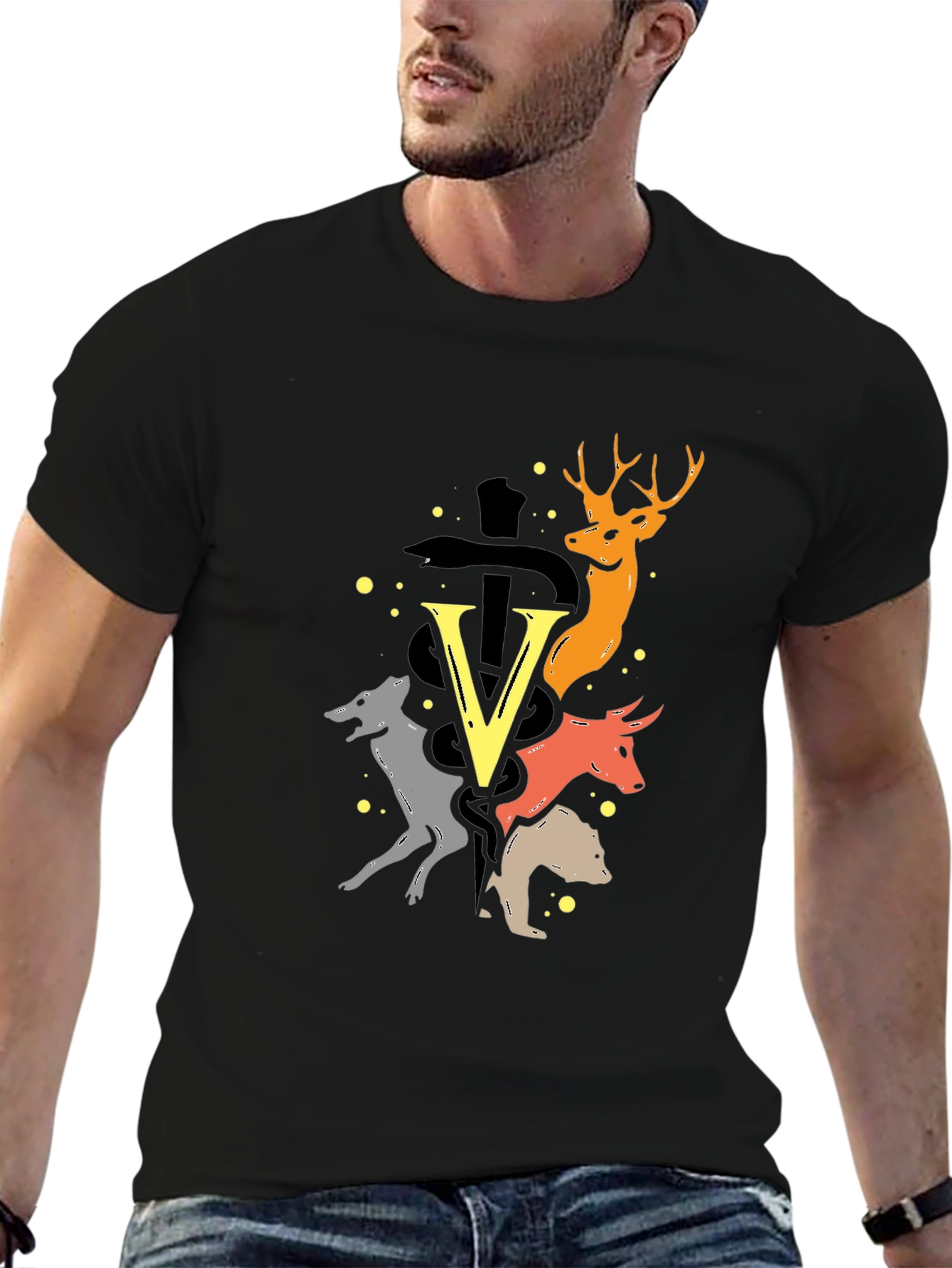 Animal Graphic Tee - Unique Design Soft Fabric